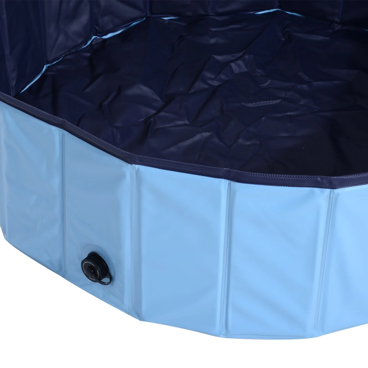 Pawhut Diameter 100X30H cm Pet Swimming Pool-Blue - Image 4