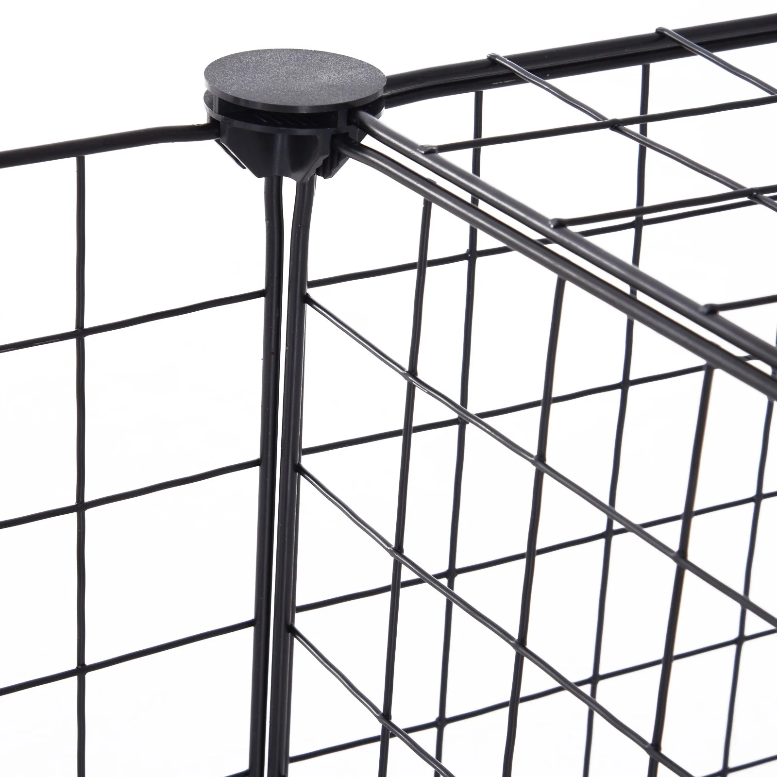 PawHut DIY Pet Playpen Metal Wire Fence 12 Panel Enclosure Indoor Outdoor Guinea Pig Rabbit Small Animals Cage Black - Image 7