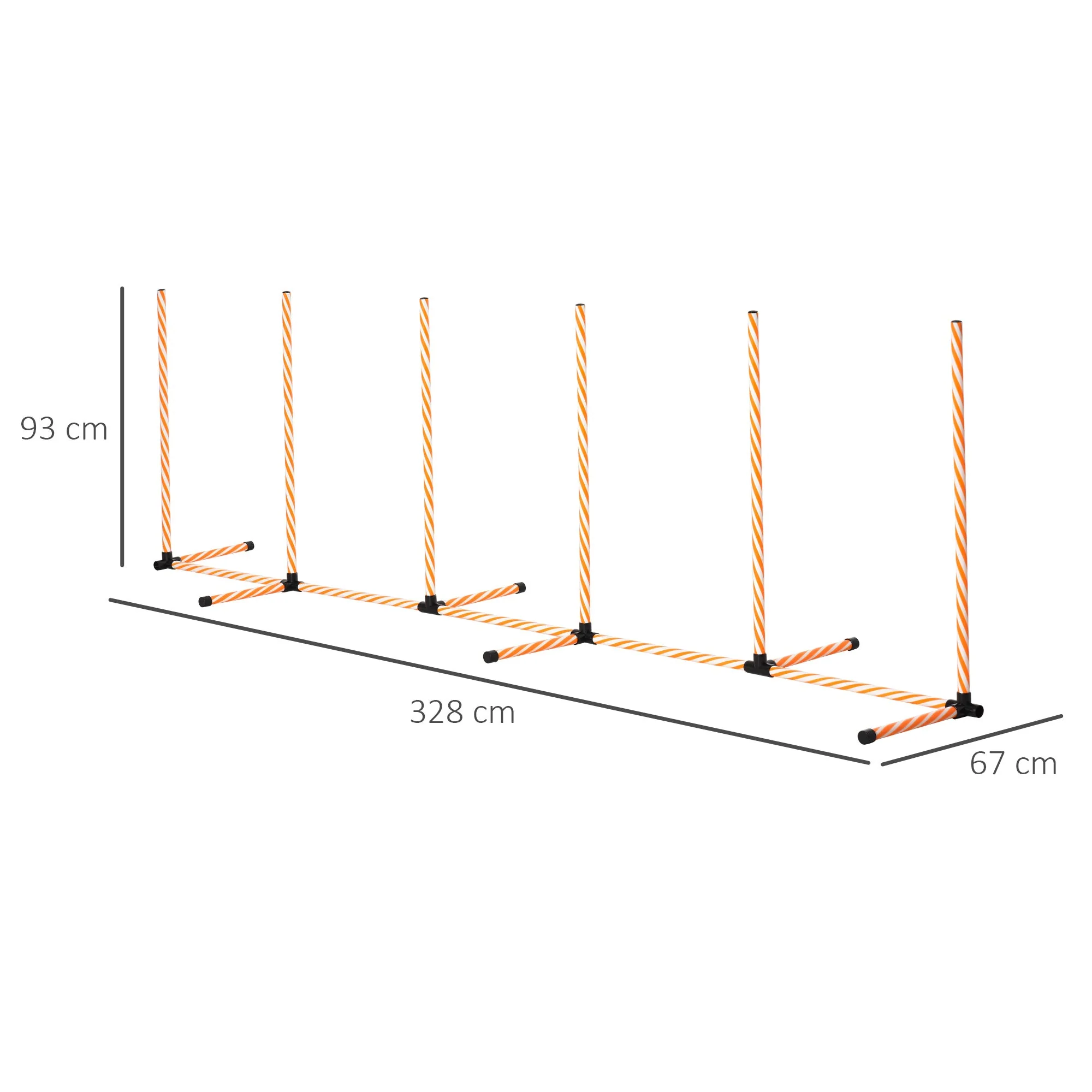 PawHut Dog Agility Weave Poles Training Obstacle Course Set Slalom Equipment with Bag - Image 3