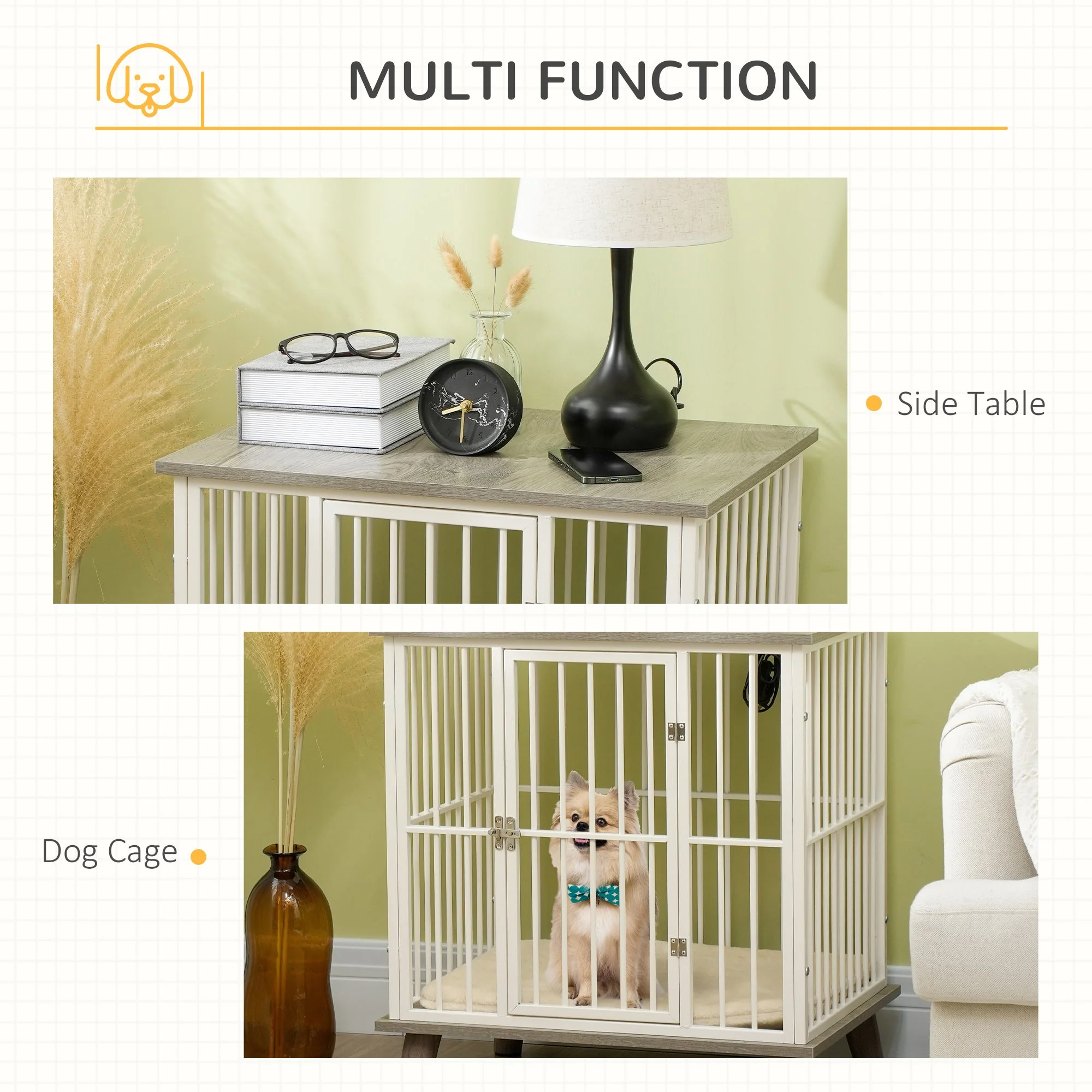 PawHut Dog Crate Furniture - Image 2