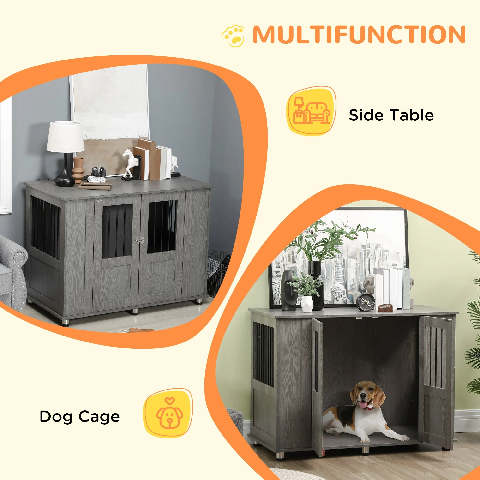PawHut Dog Crate Furniture End Table - Image 4