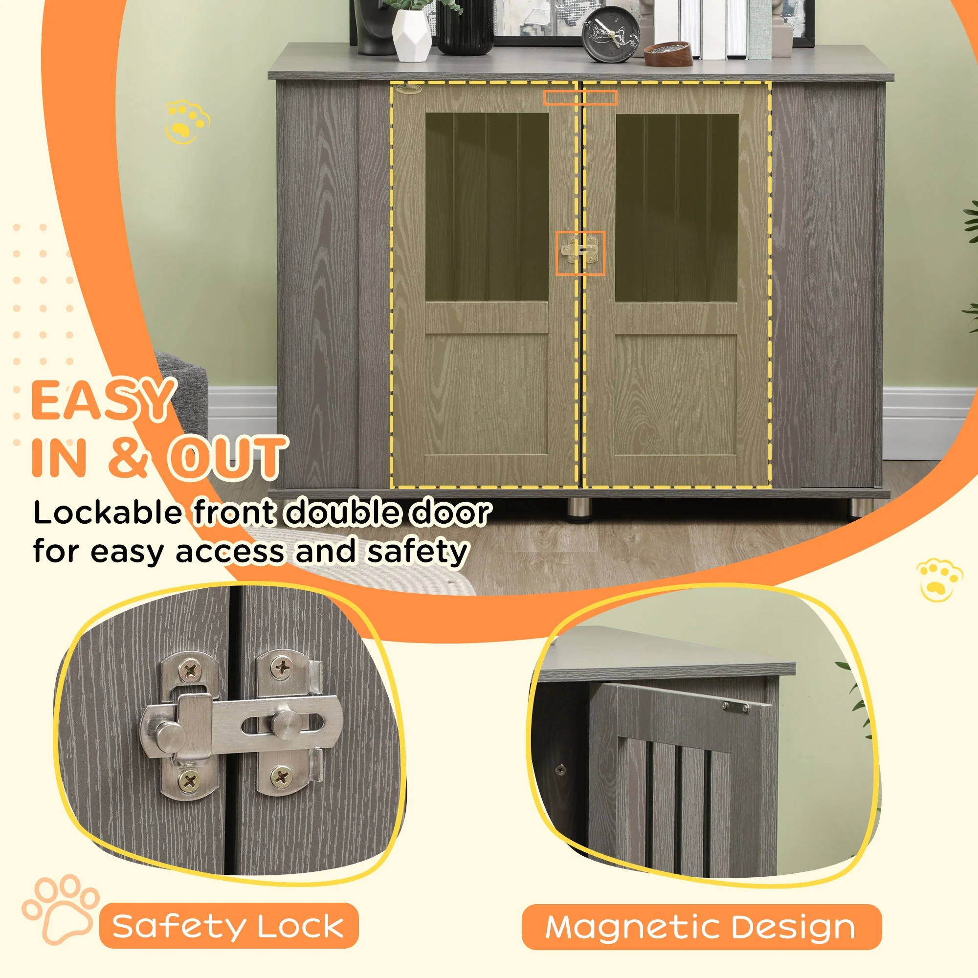PawHut Dog Crate Furniture End Table - Image 5