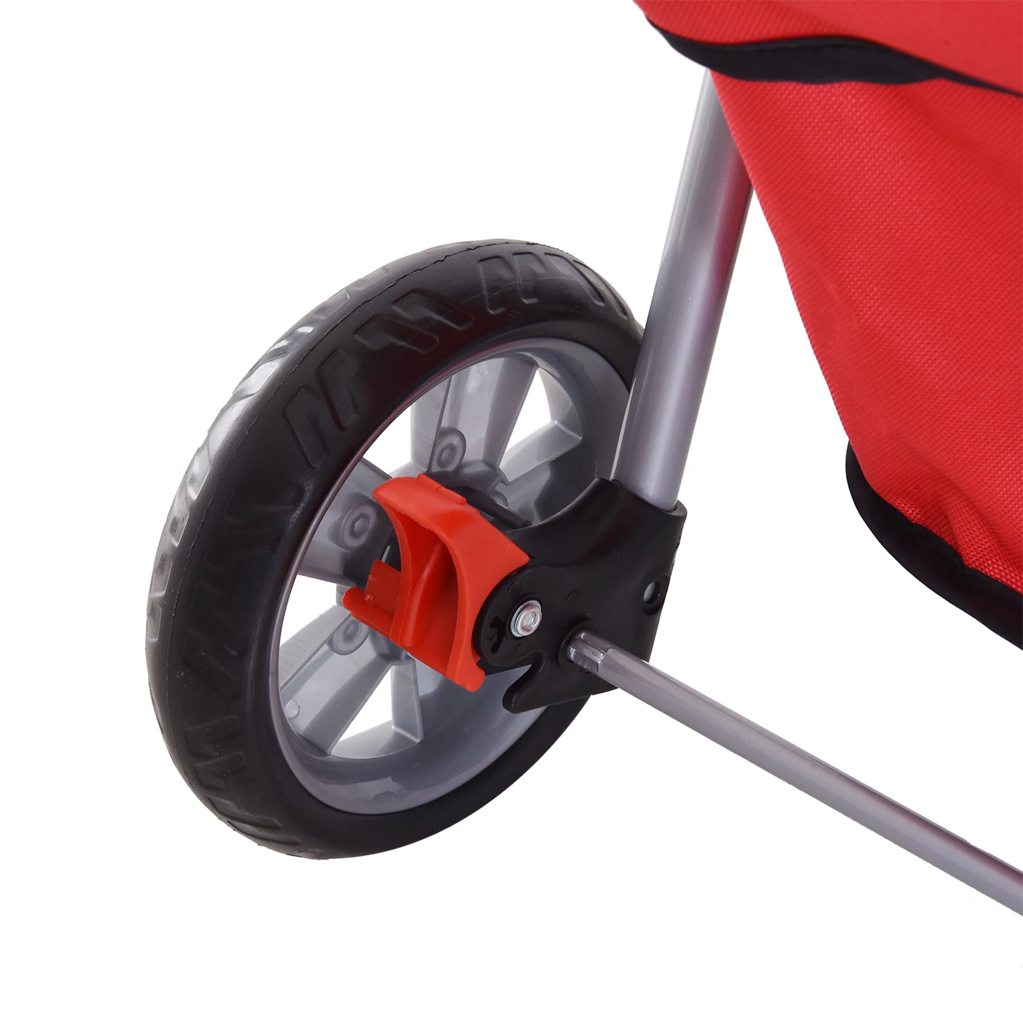 PawHut Dog Stroller Pushchair Pet 600D Oxford Cloth Pram Red - Suitable for Small Pets - Image 9
