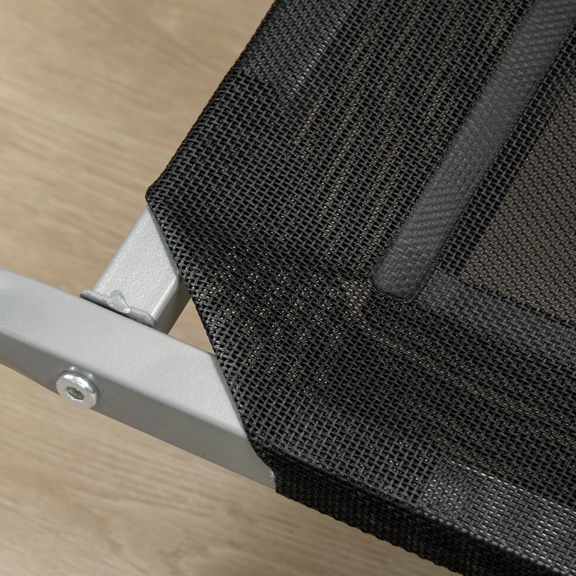 Pawhut Elevated Pet Bed Cooling Raised Cot Style Bed For Large Medium Sized Dogs With Non-Slip Pads Steel Frame Breathable Mesh Fabric - Image 7