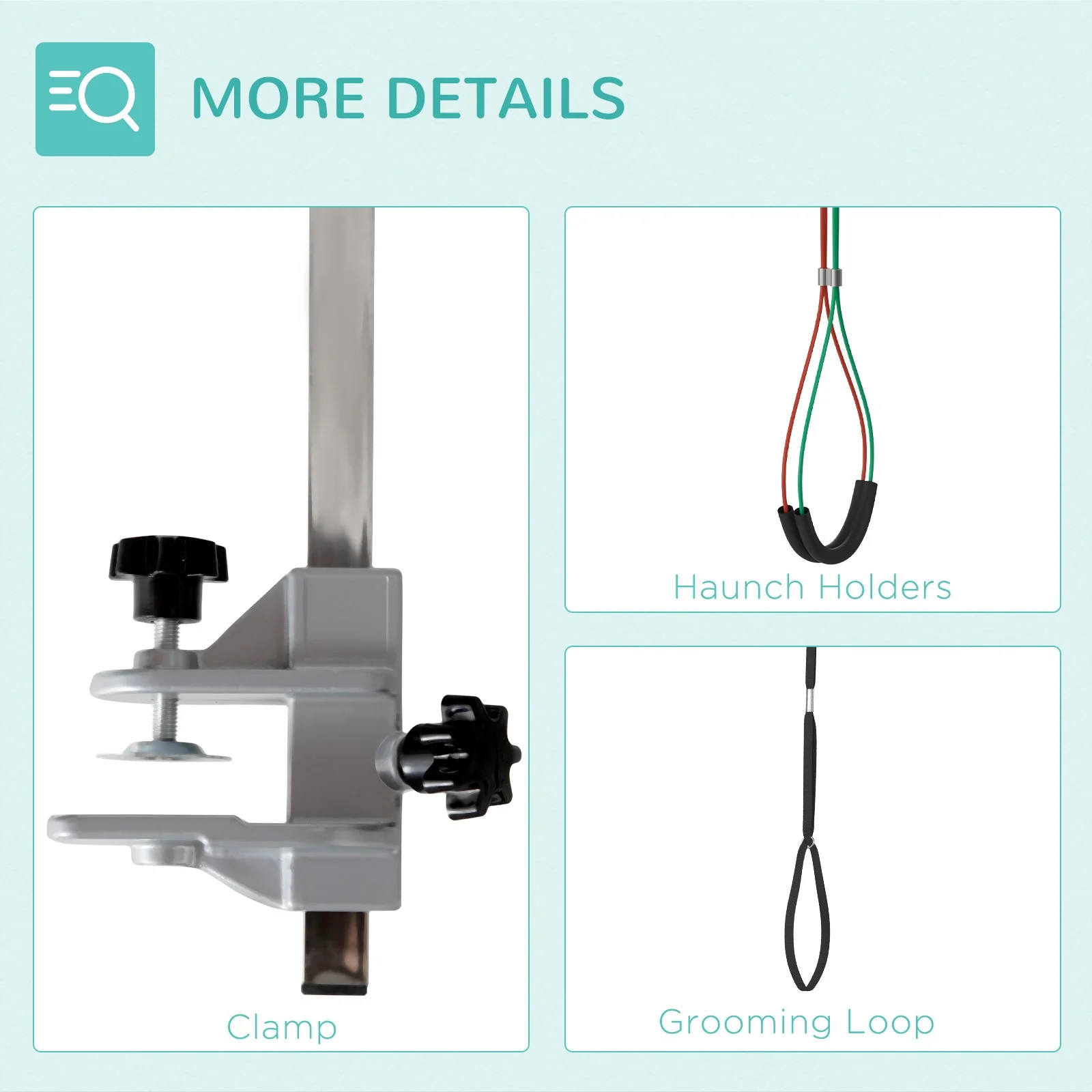 PawHut Foldable Pet Grooming Arm with Clamp - Image 7
