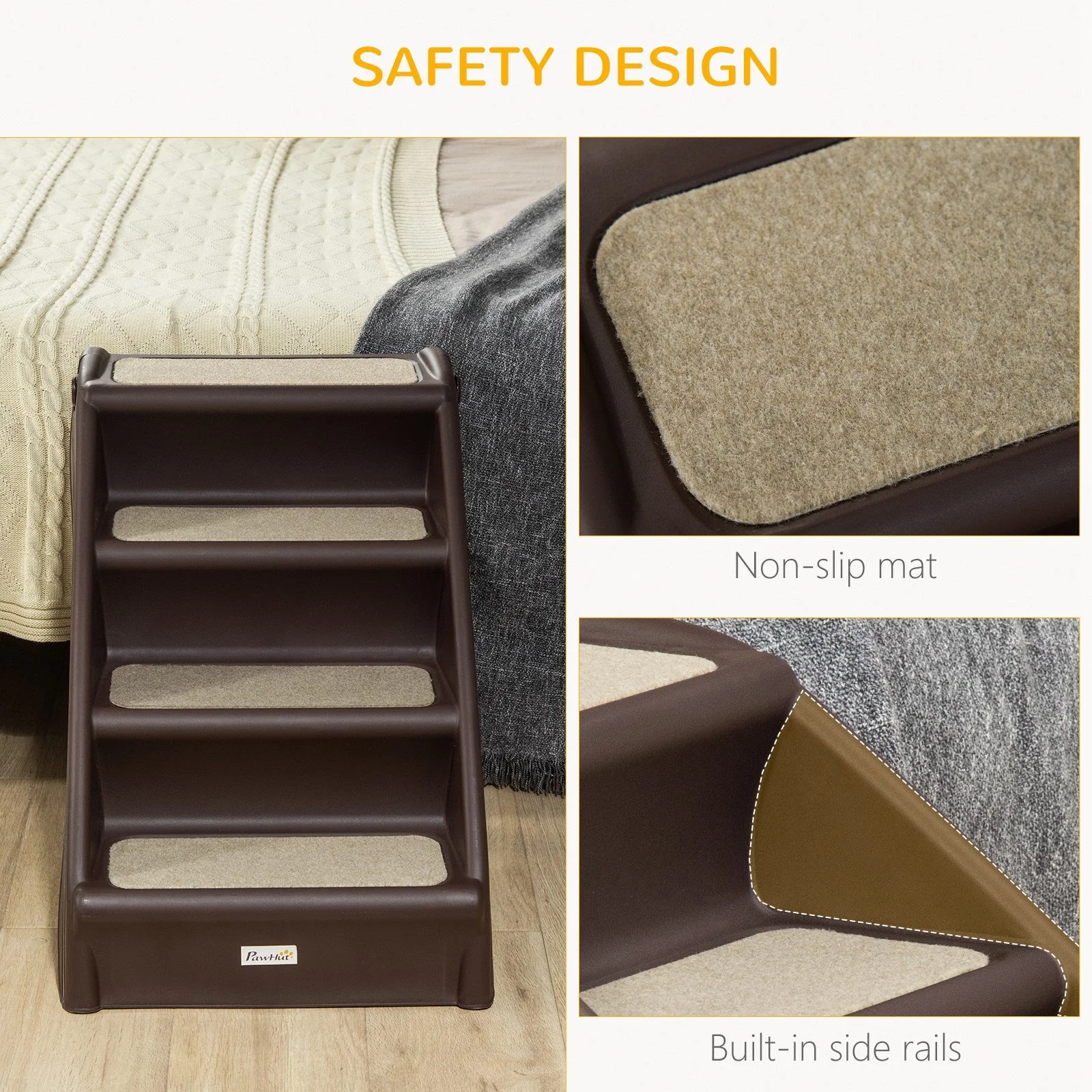 PawHut Foldable Pet Stairs - Image 5