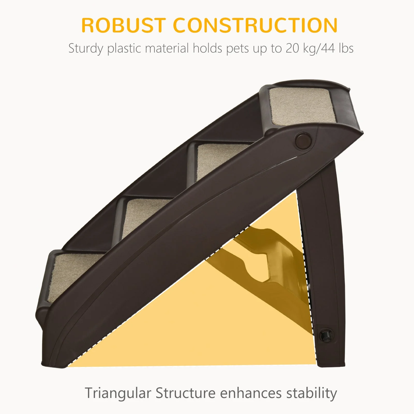 PawHut Foldable Pet Stairs - Image 6