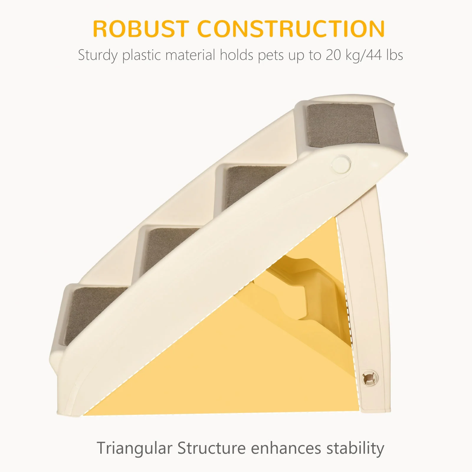 PawHut Foldable Pet Stairs - Image 3