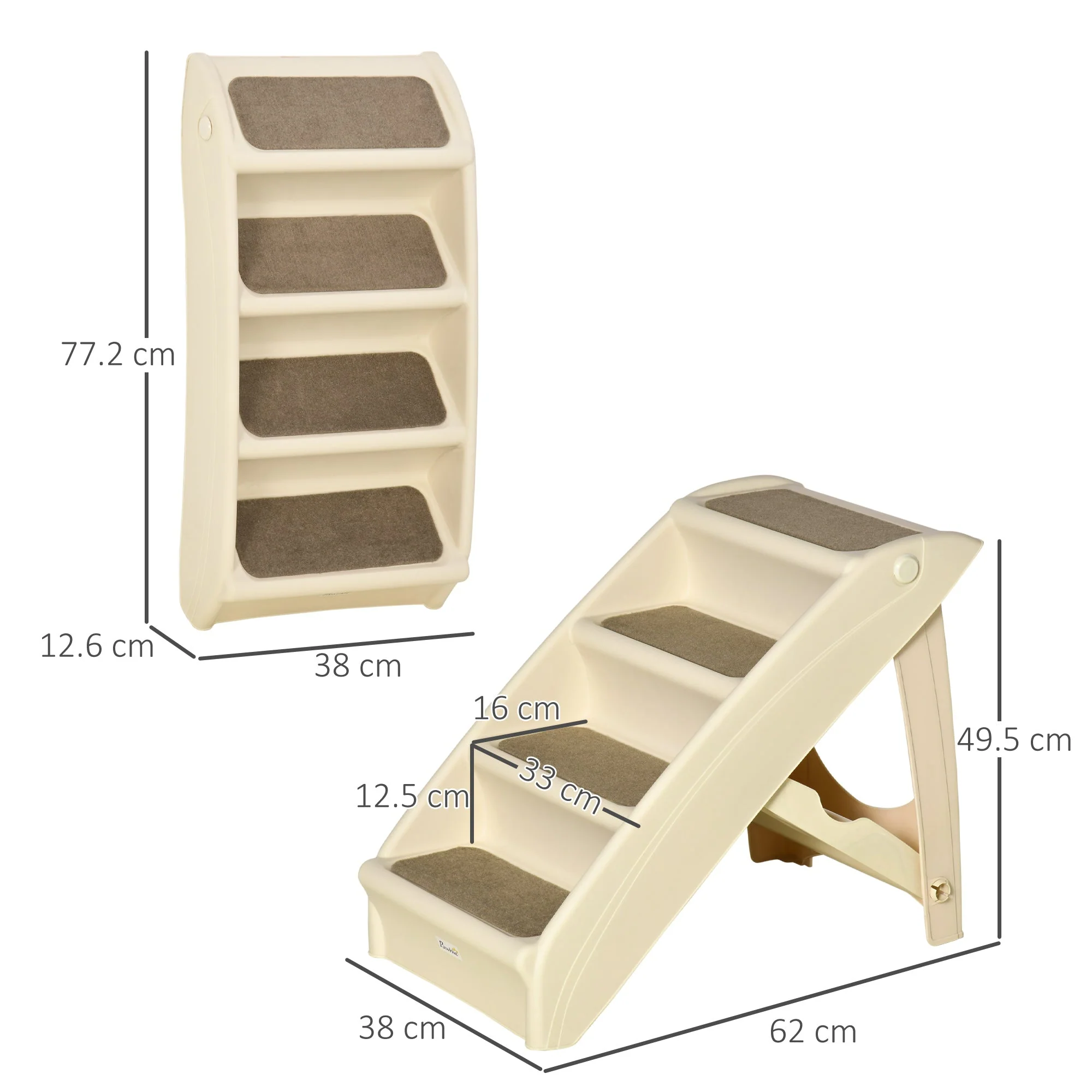 PawHut Foldable Pet Stairs - Image 4