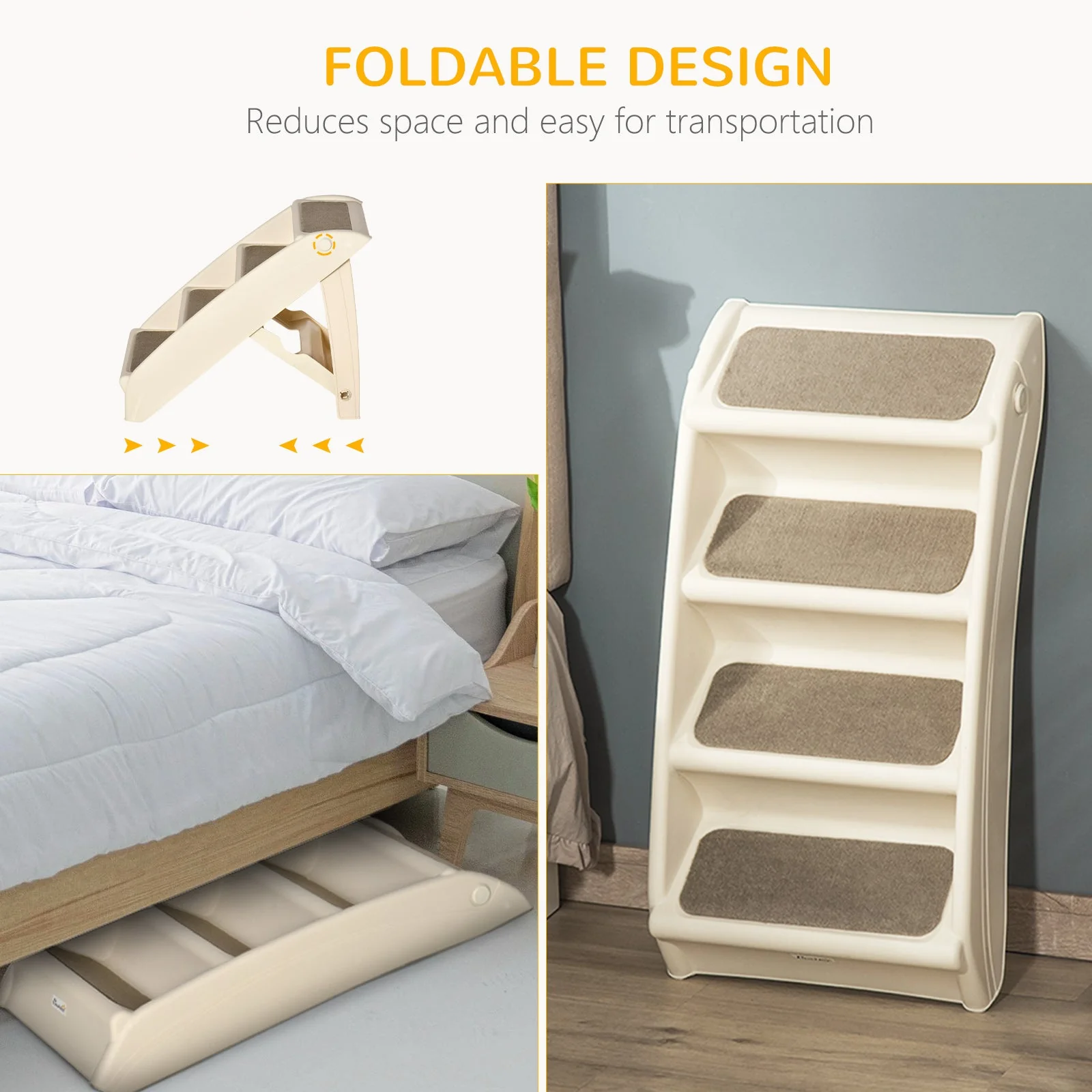 PawHut Foldable Pet Stairs - Image 5