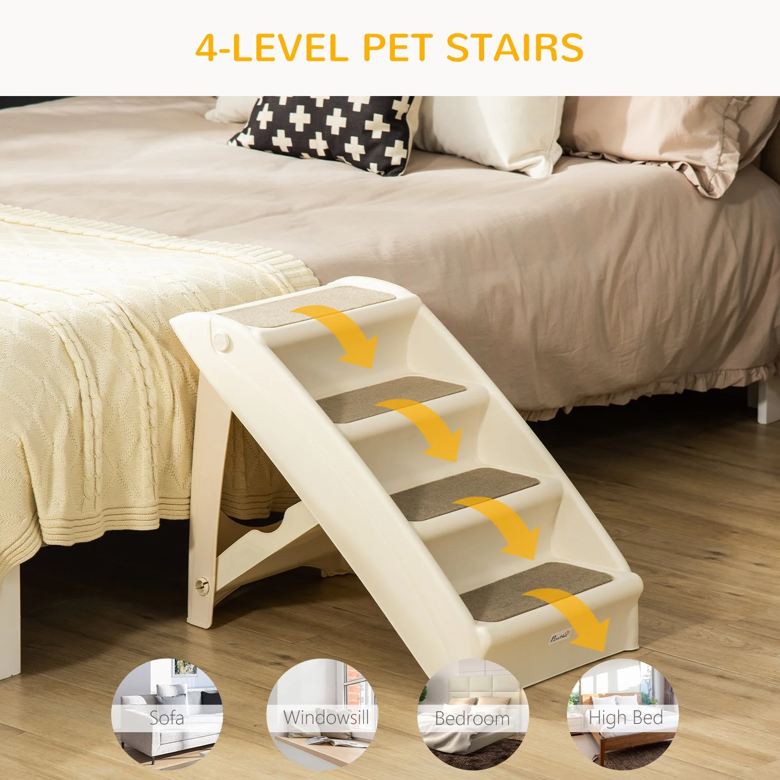 PawHut Foldable Pet Stairs - Image 7