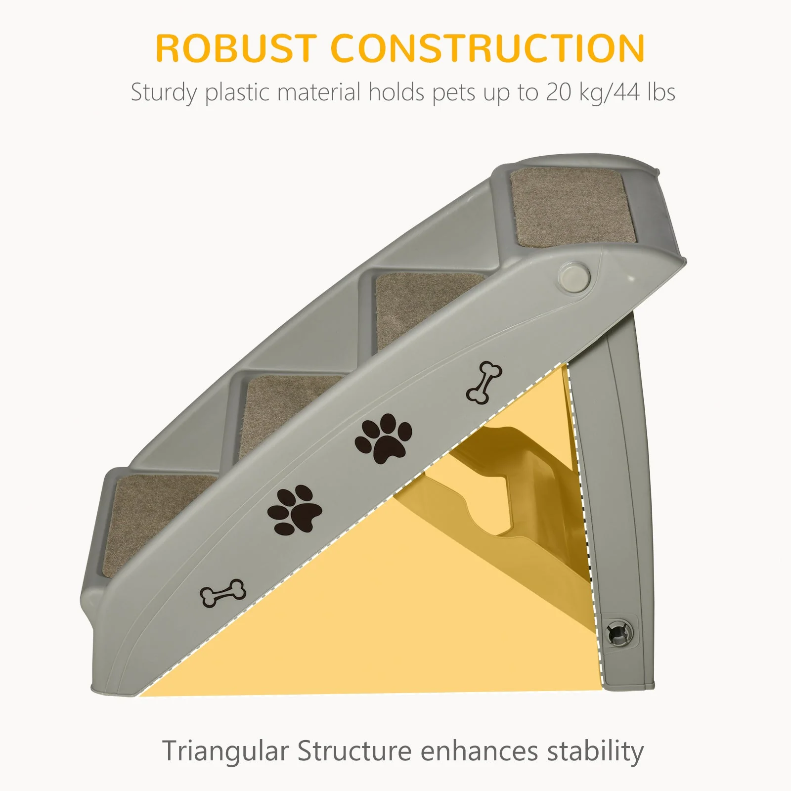 PawHut Foldable Pet Stairs - Image 6