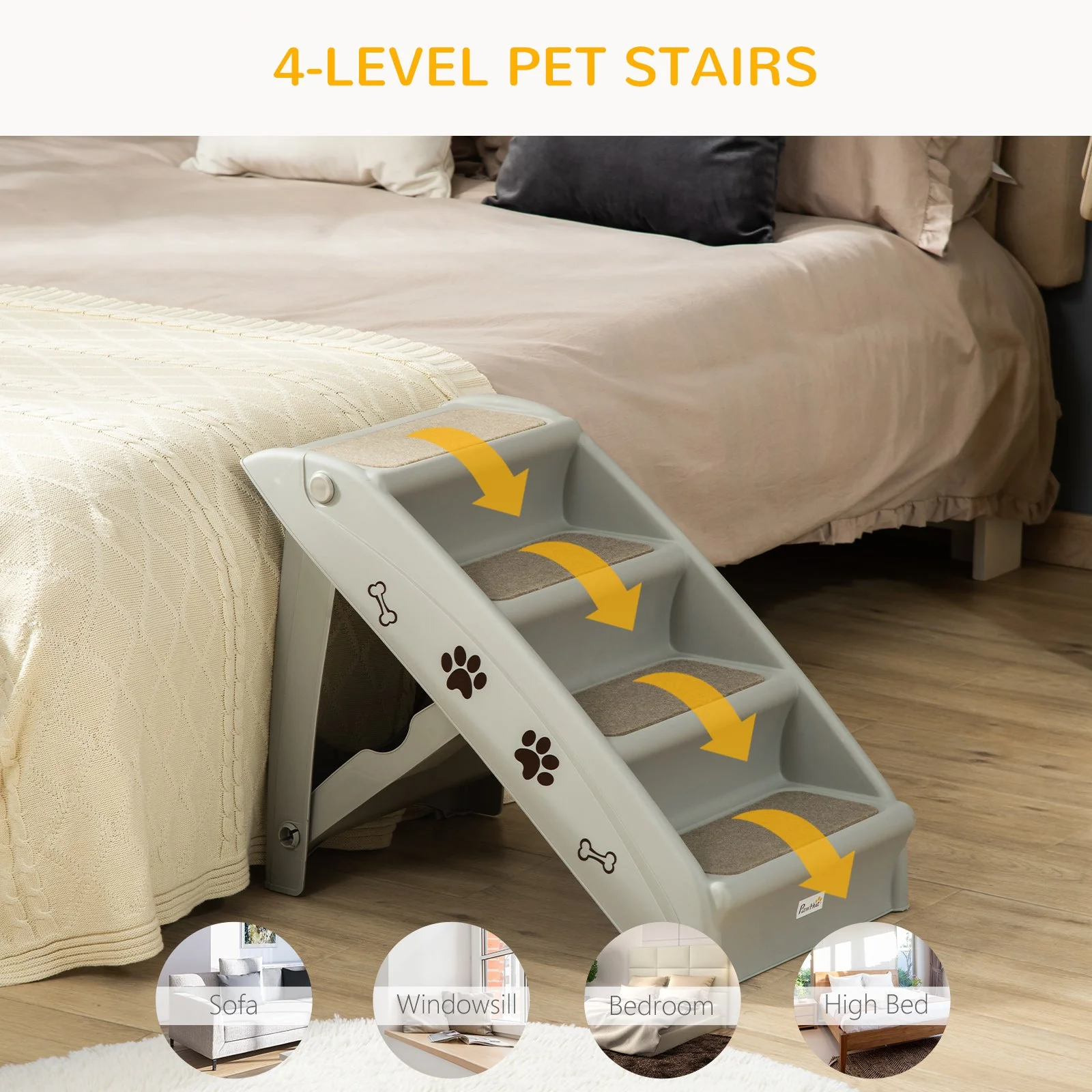 PawHut Foldable Pet Stairs - Image 7