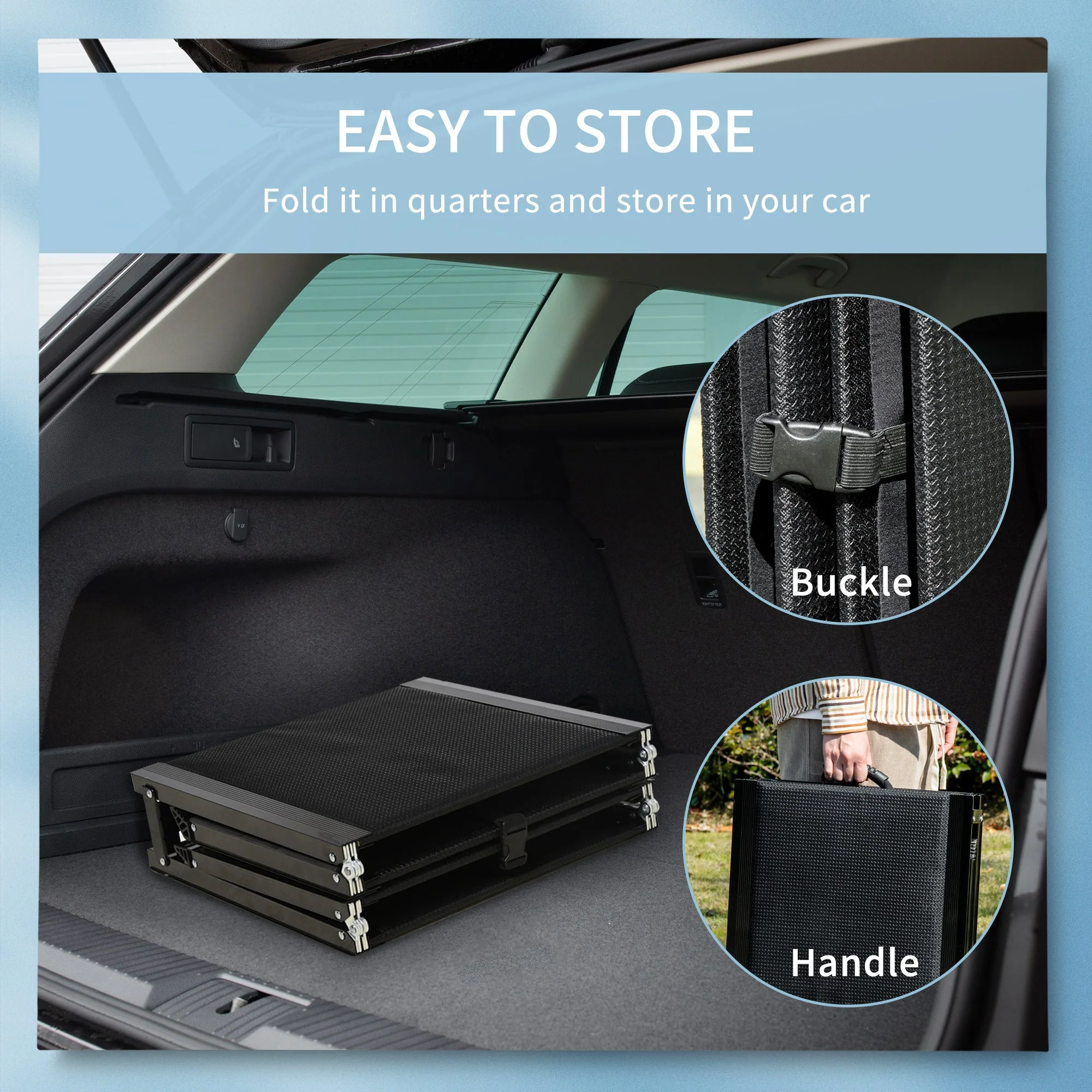 PawHut Folding Dog Ramp for Car for Extra Large Dogs - Image 6