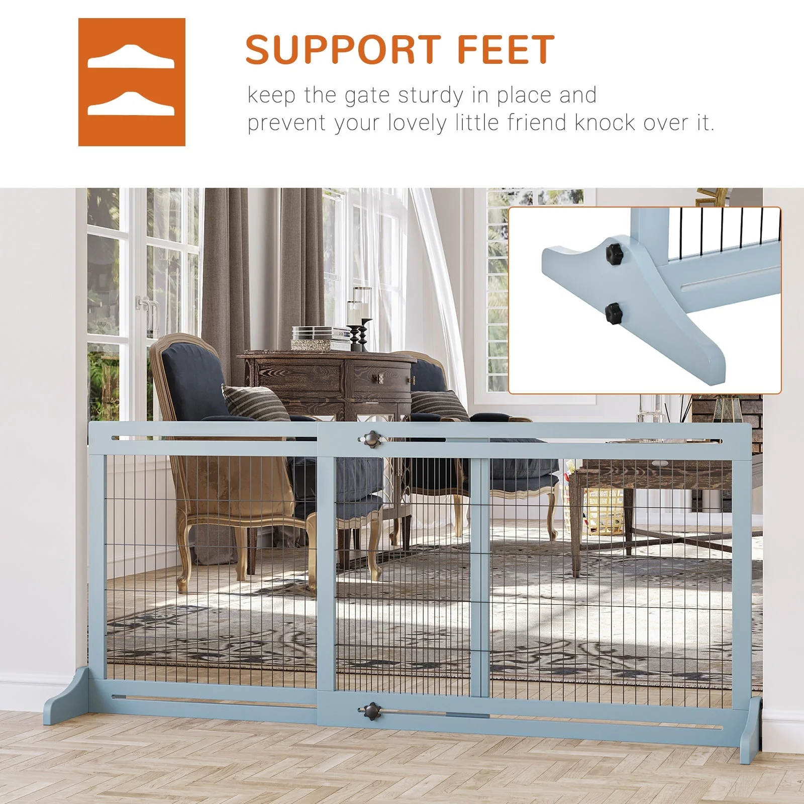 PawHut Freestanding Dog Gate - Image 5