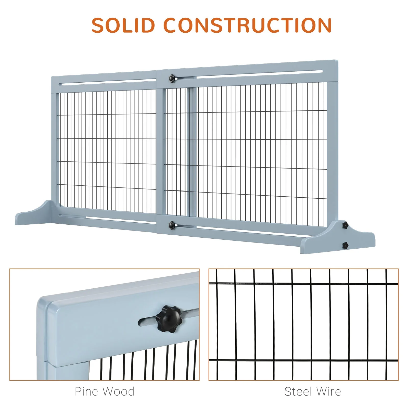 PawHut Freestanding Dog Gate - Image 6