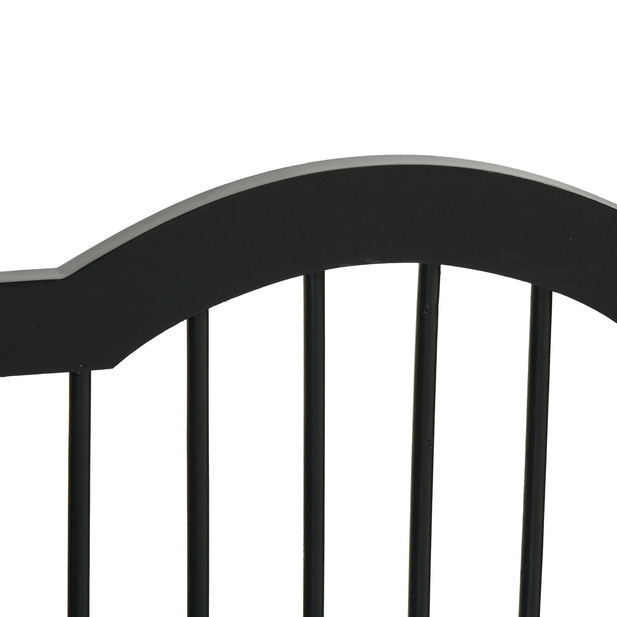 PawHut Freestanding Pet Gate Wooden Dog Gate with Support Feet Foldable Pet Fence Safety Barrier for the House Doorway Stairs Black - Image 3