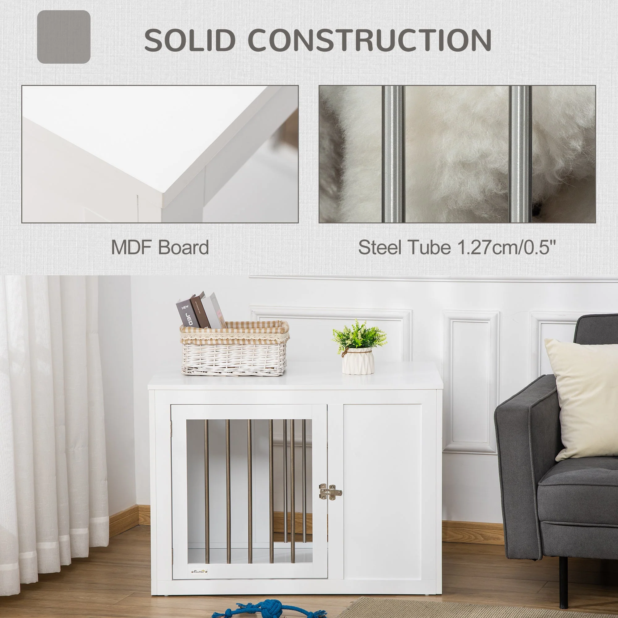 PawHut Furniture Style Dog Crate - Image 2