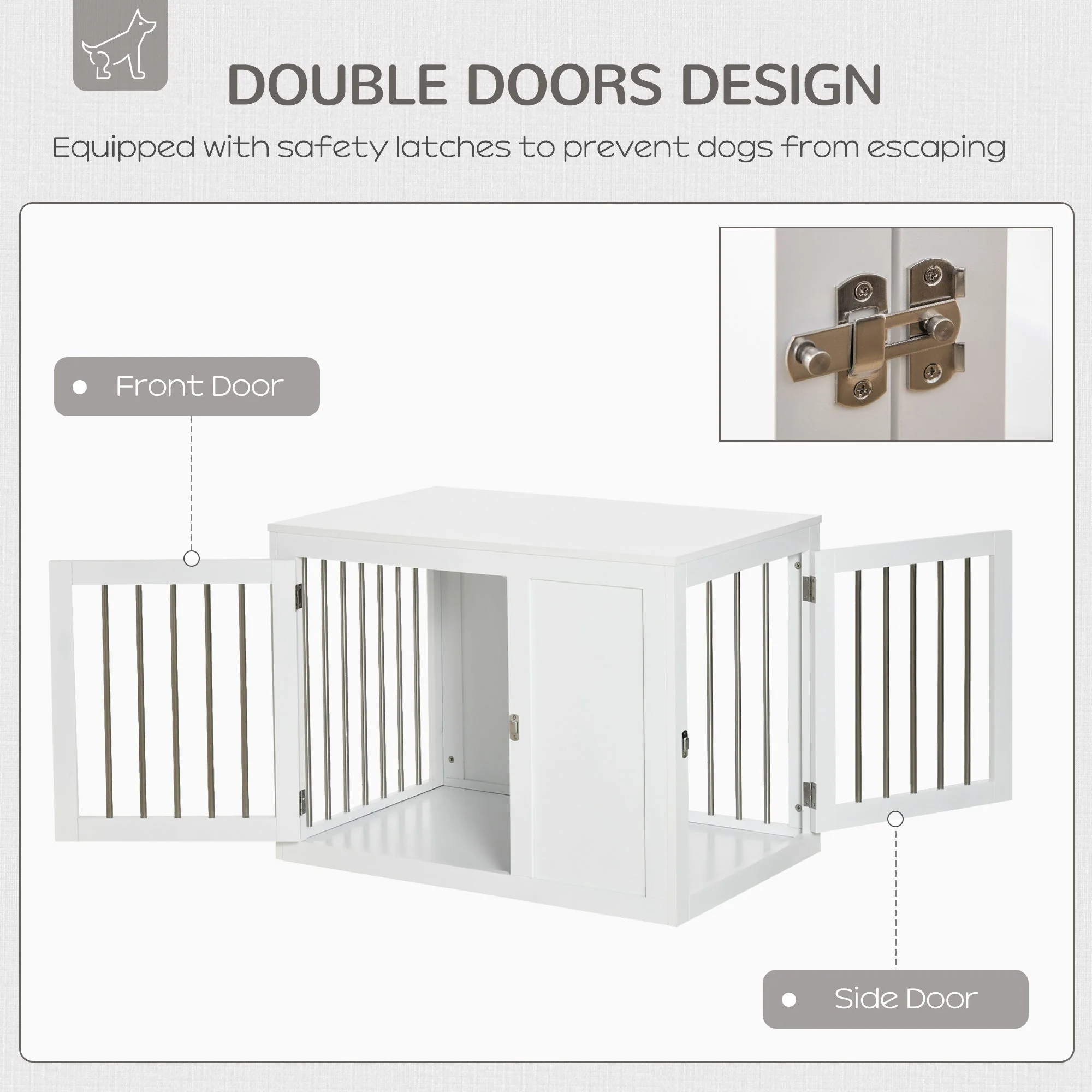PawHut Furniture Style Dog Crate - Image 6