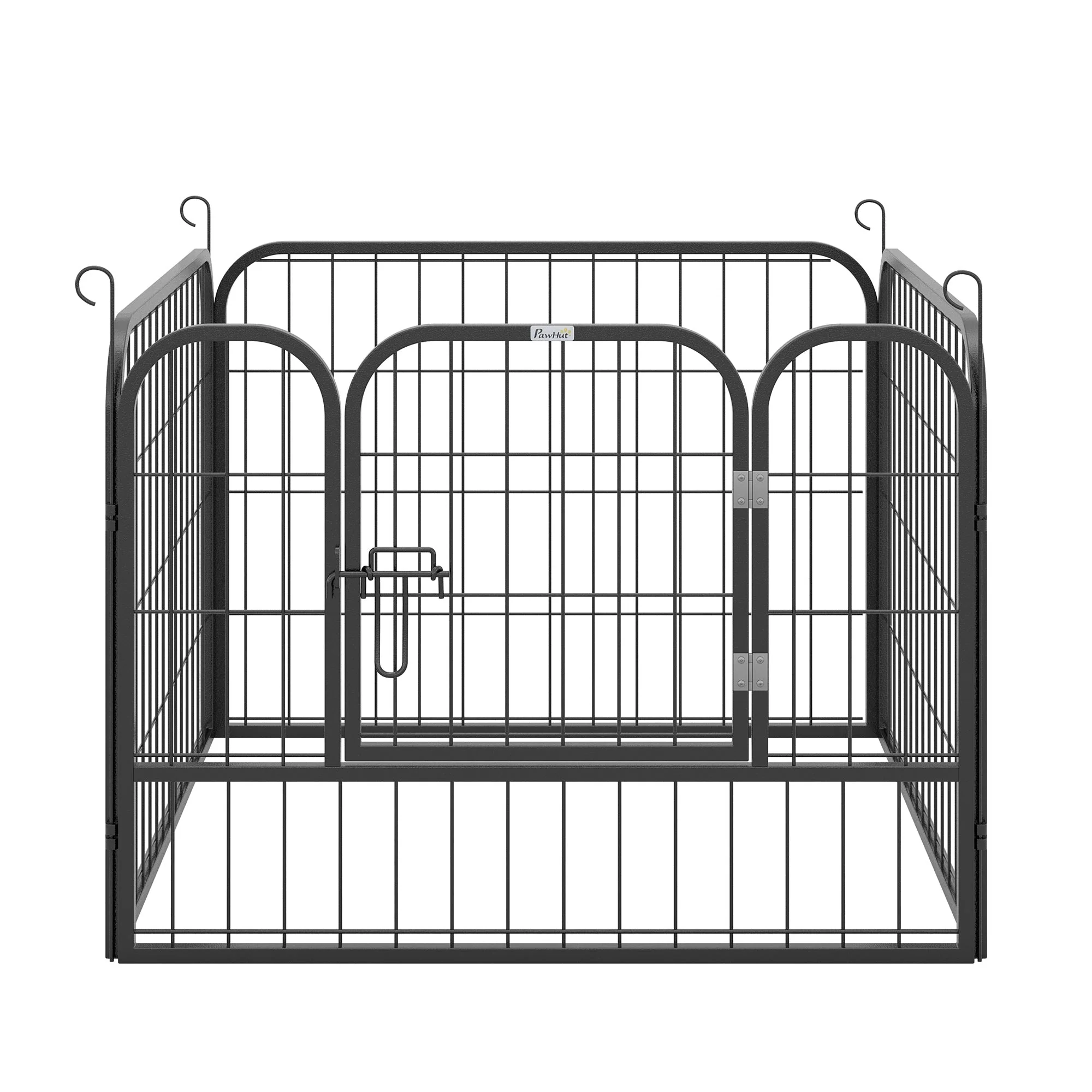 PawHut Heavy Duty Dog Pens Pet Puppy Metal PlayPen 4 Panel Foldable Dog Crate Kennel 82 x 82 x 60 cm - Image 9