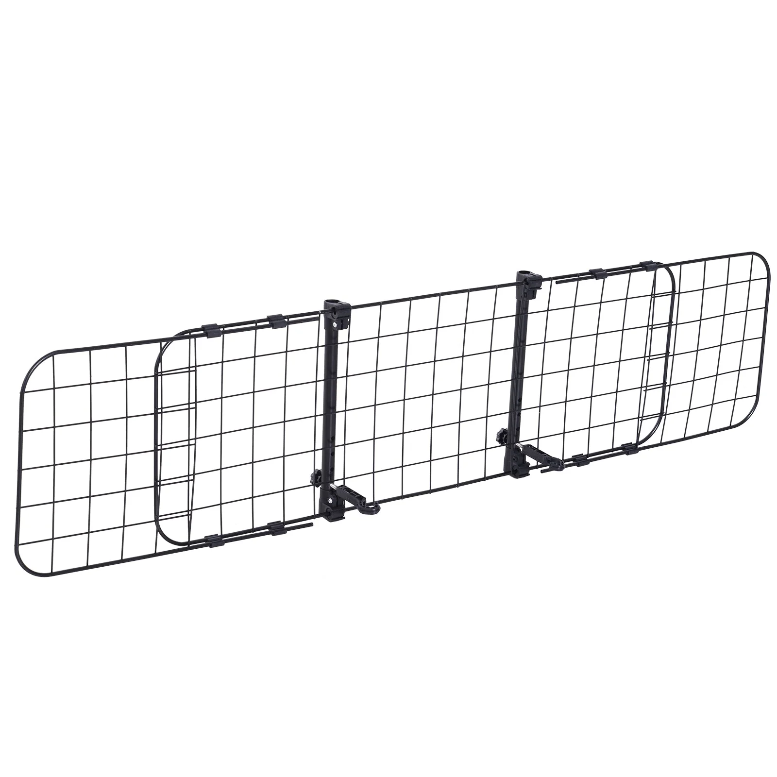 PawHut Heavy Duty Pet Dog Car Barrier Adjustable Ventilated Mesh Wire Guard Auto Vehicle Fence Protector SUVs Black - Image 8