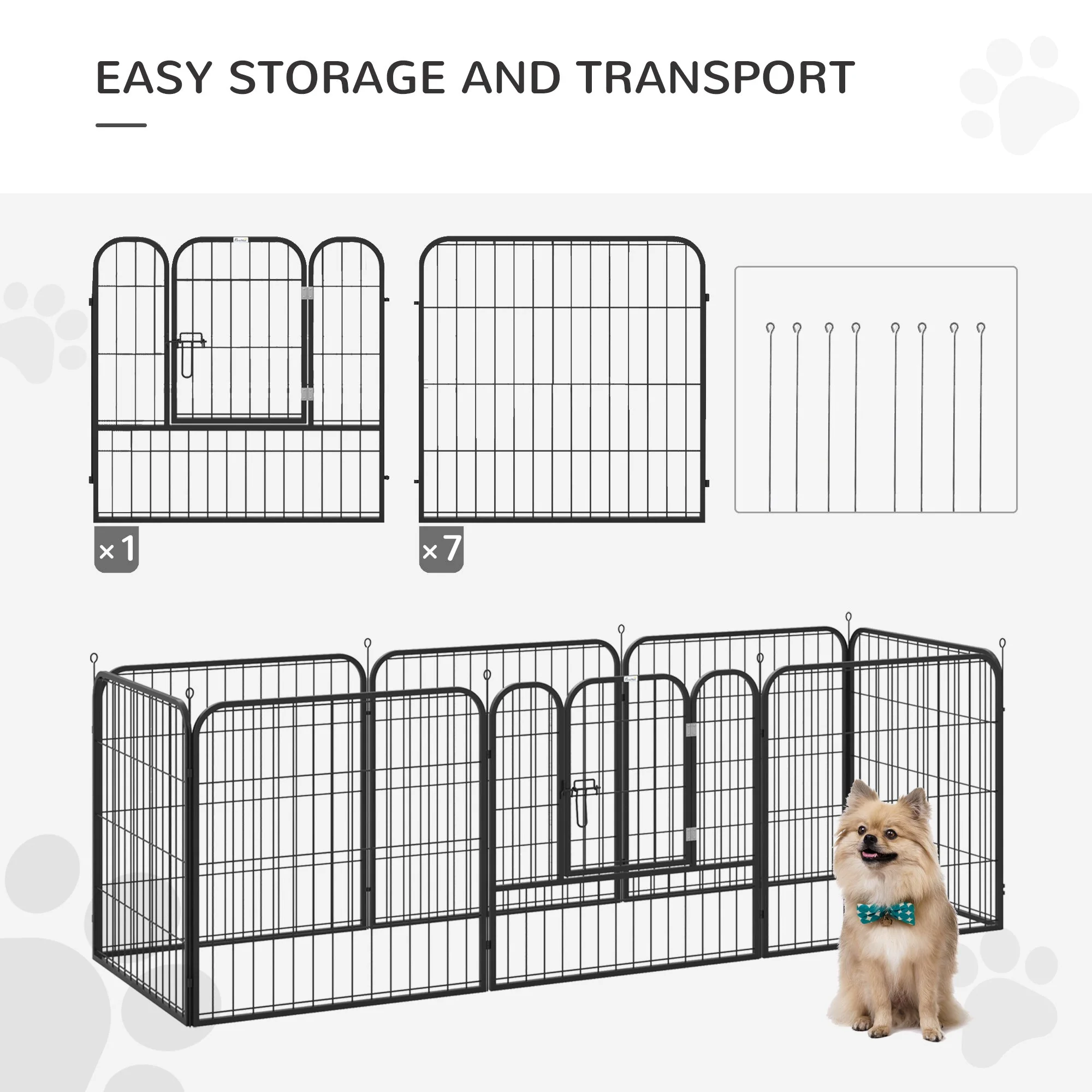 PawHut Heavy Duty Puppy Play Pen - Image 3