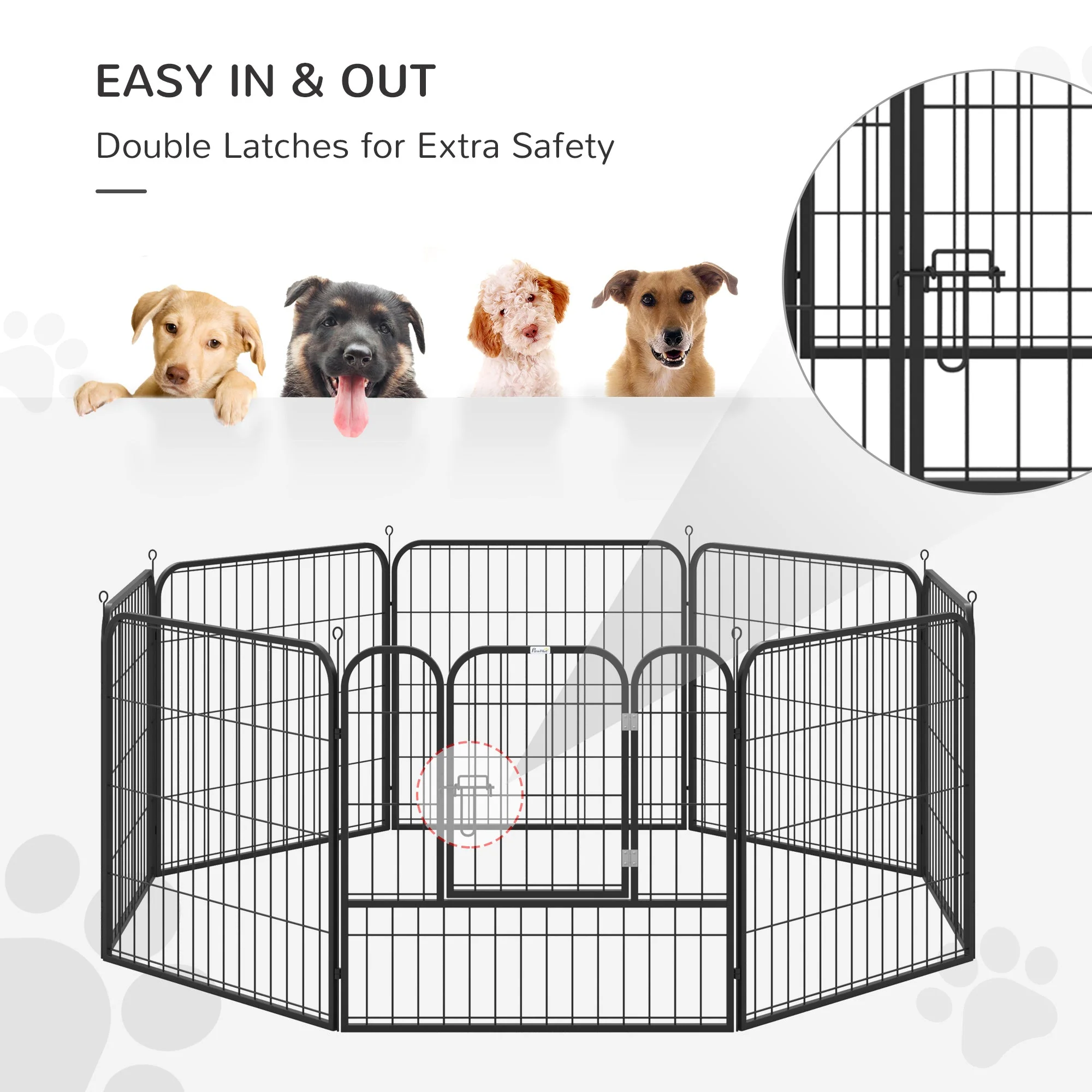 PawHut Heavy Duty Puppy Play Pen - Image 4