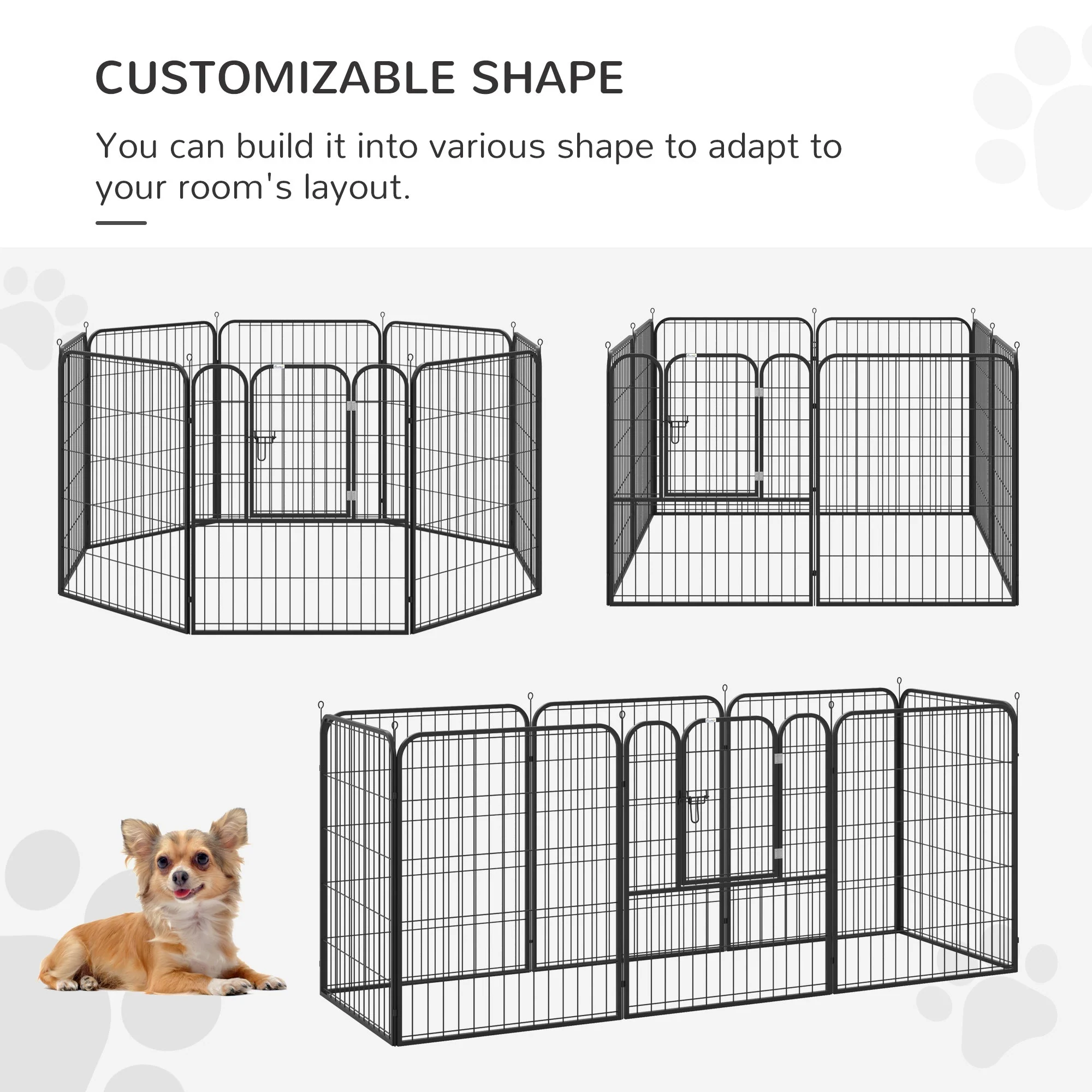 PawHut Heavy Duty Puppy Play Pen - Image 4