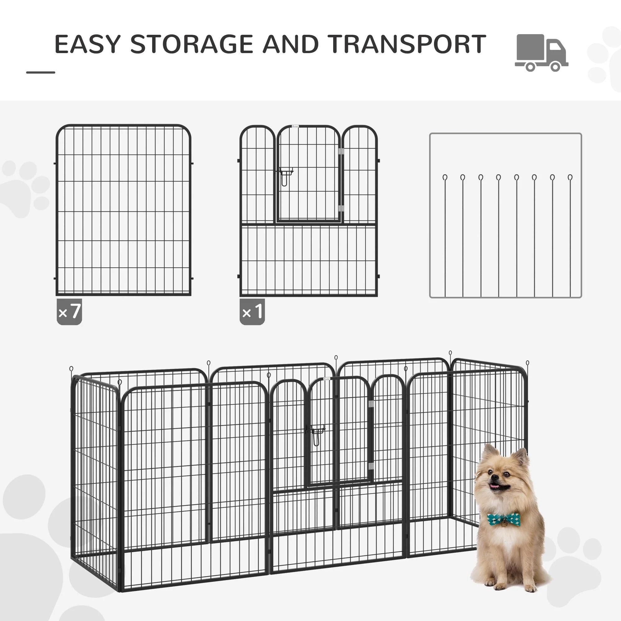 PawHut Heavy Duty Puppy Play Pen - Image 6
