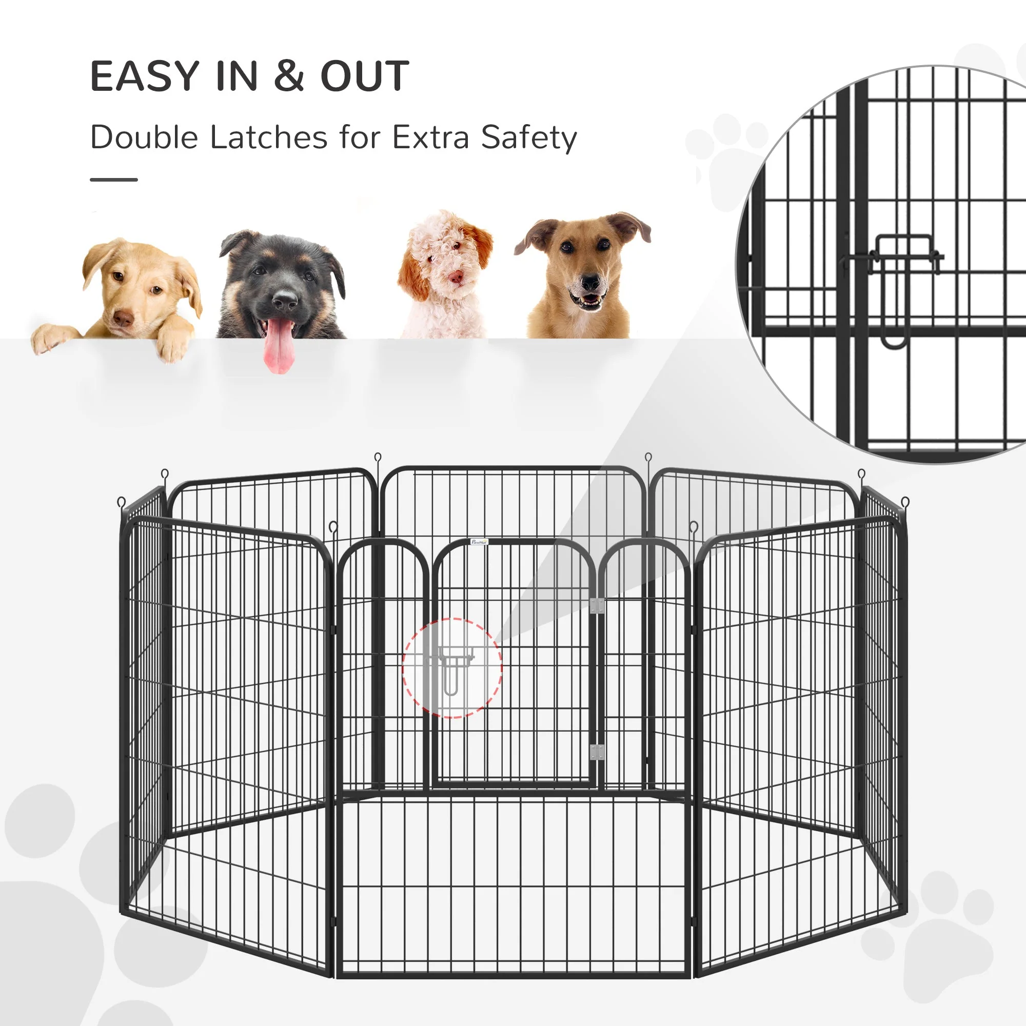 PawHut Heavy Duty Puppy Play Pen - Image 7