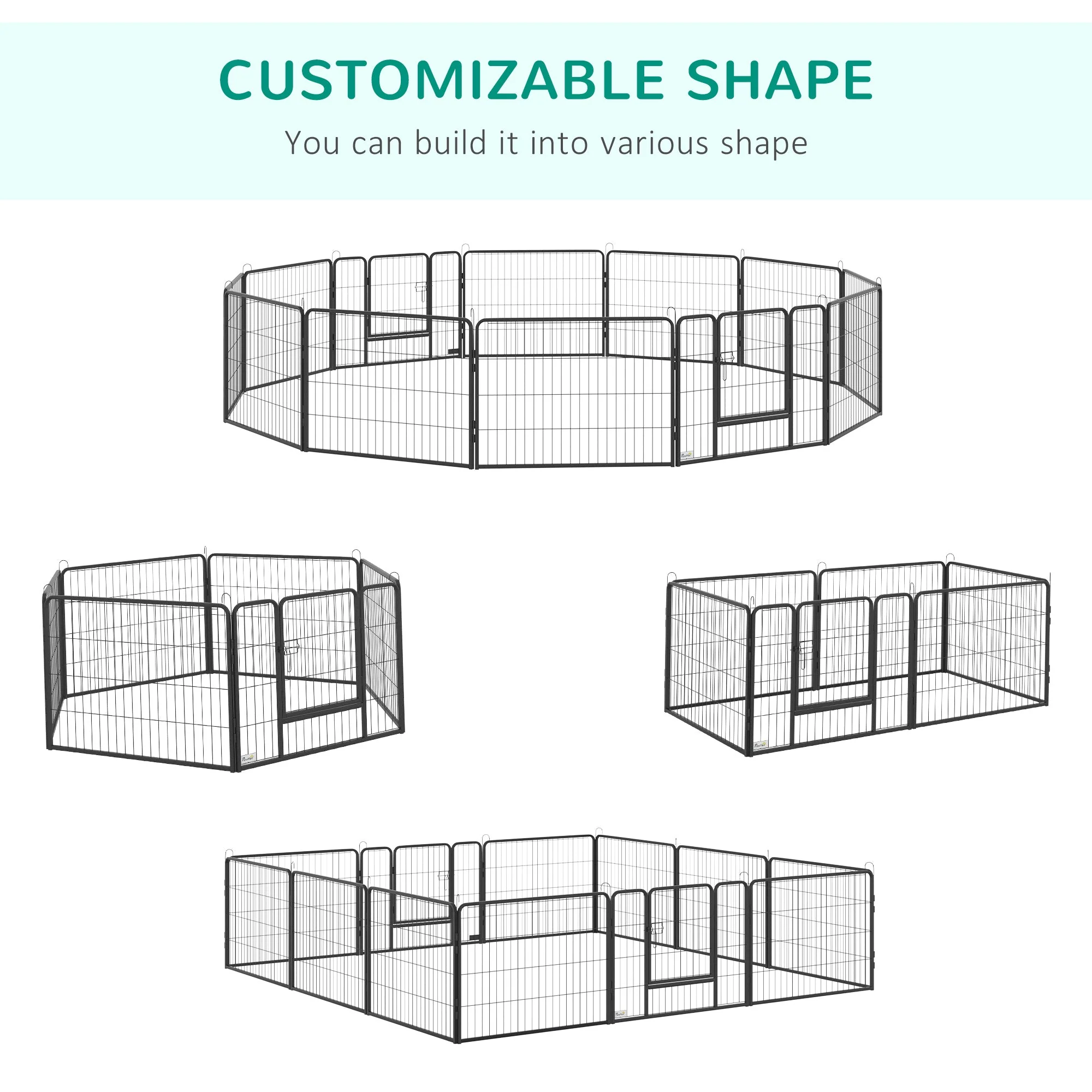 PawHut Heavy Duty Puppy Play Pen - Image 2