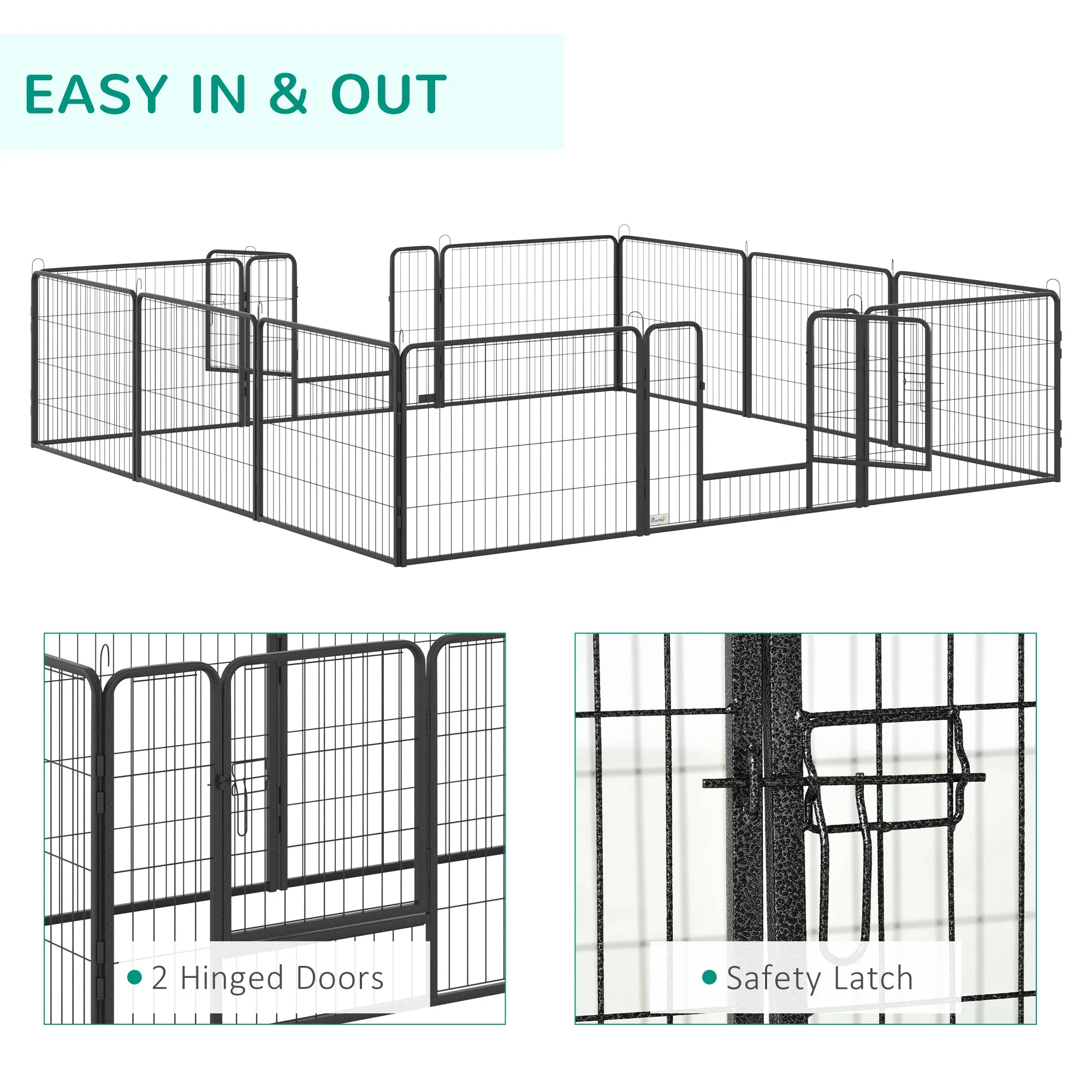 PawHut Heavy Duty Puppy Play Pen - Image 3