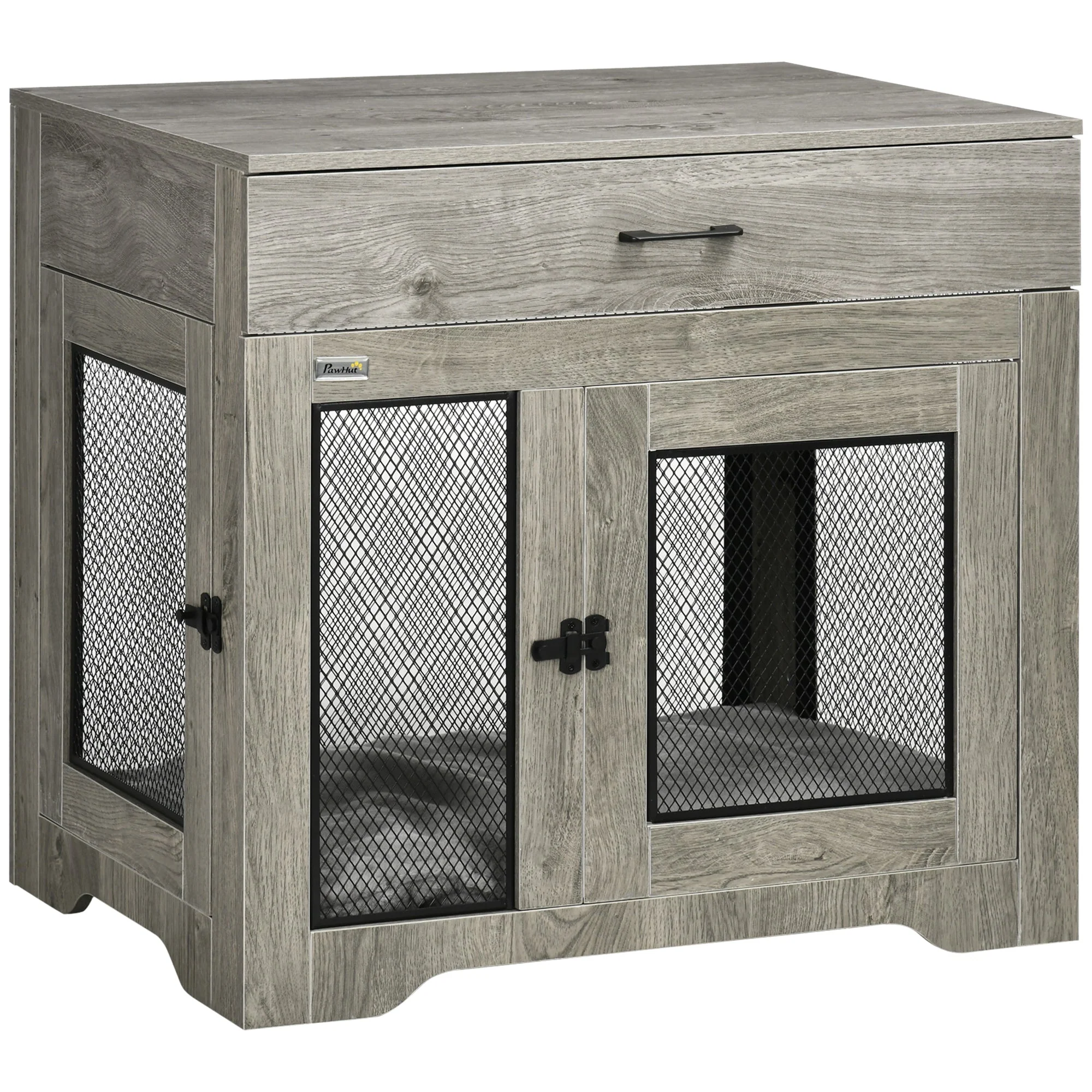 PawHut Indoor Use Dog Crate Furniture with Cushion - Image 3