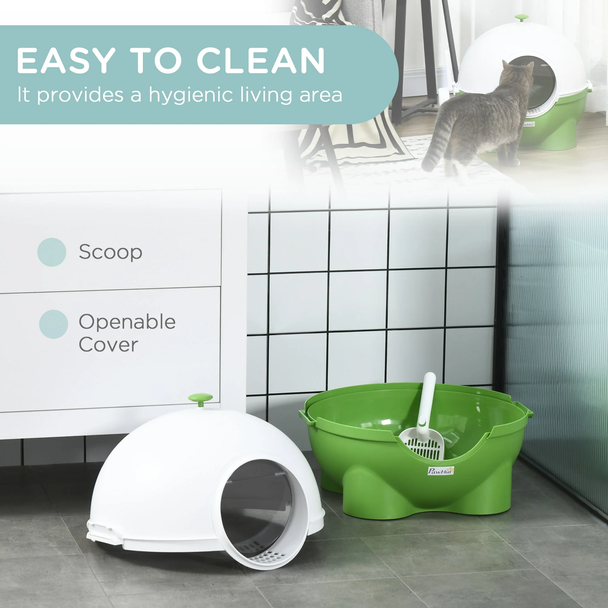 PawHut Large Cat Litter Box - Image 5