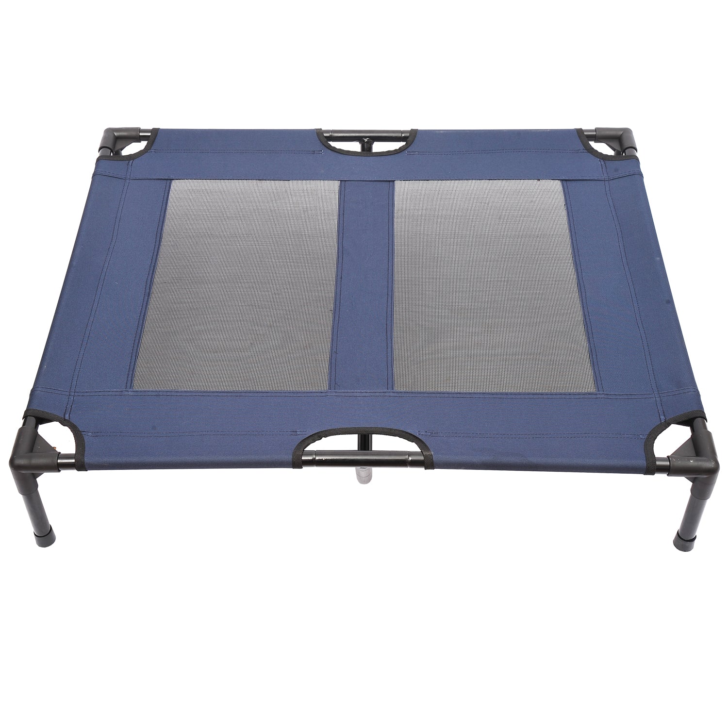 PawHut Large Dogs Elevated Oxford Cloth Bed for Camping Outdoors Blue - Image 2