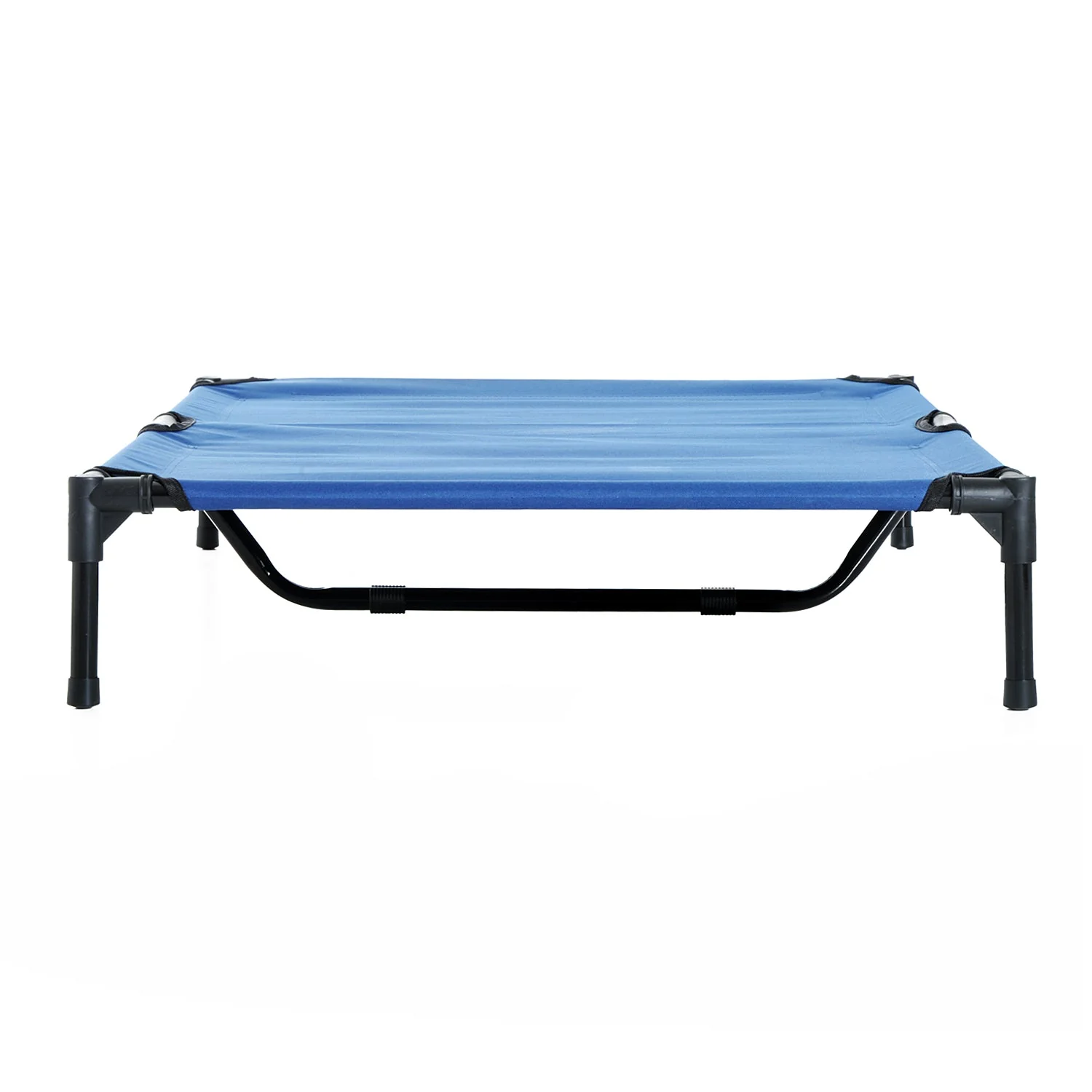 Pawhut Large Dogs Portable Elevated Fabric Bed For Camping Outdoors Blue - Image 3