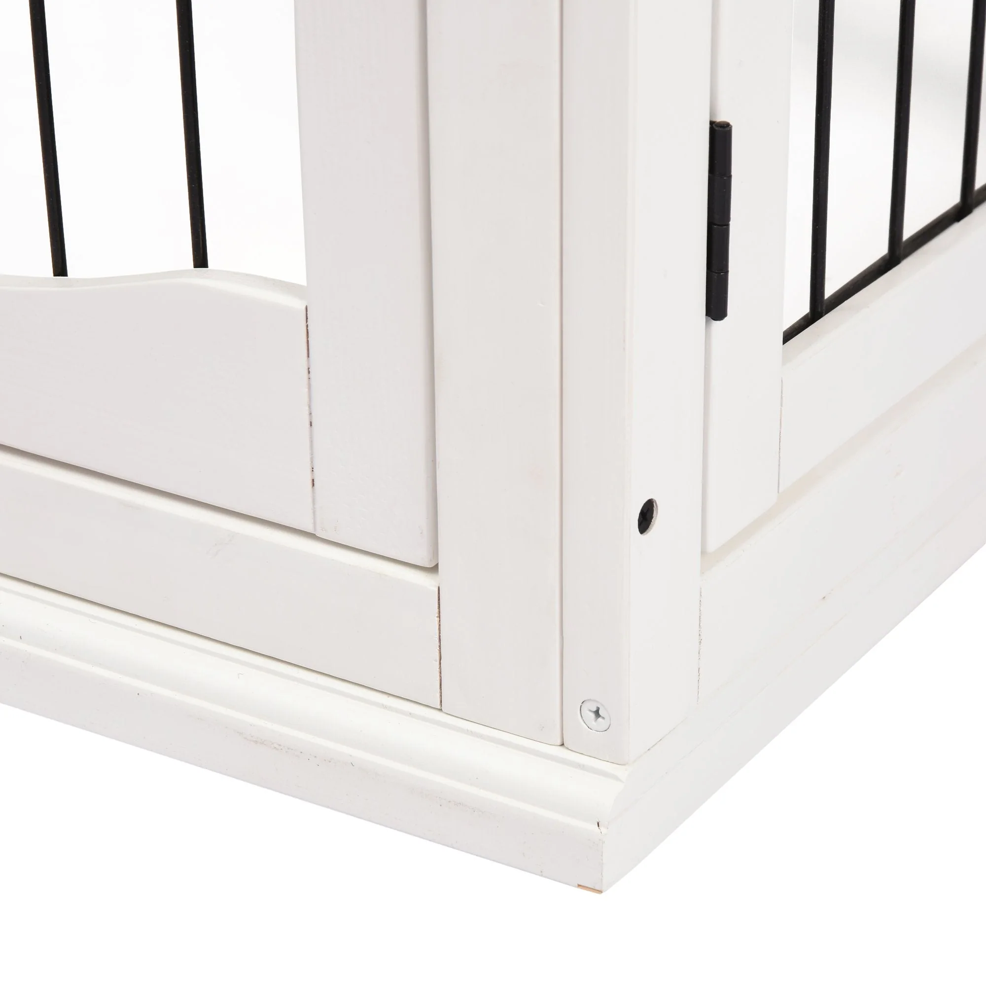 Pawhut Medium-Density Fibreboard 3-Door Small Indoor Pet Cage White - Image 7