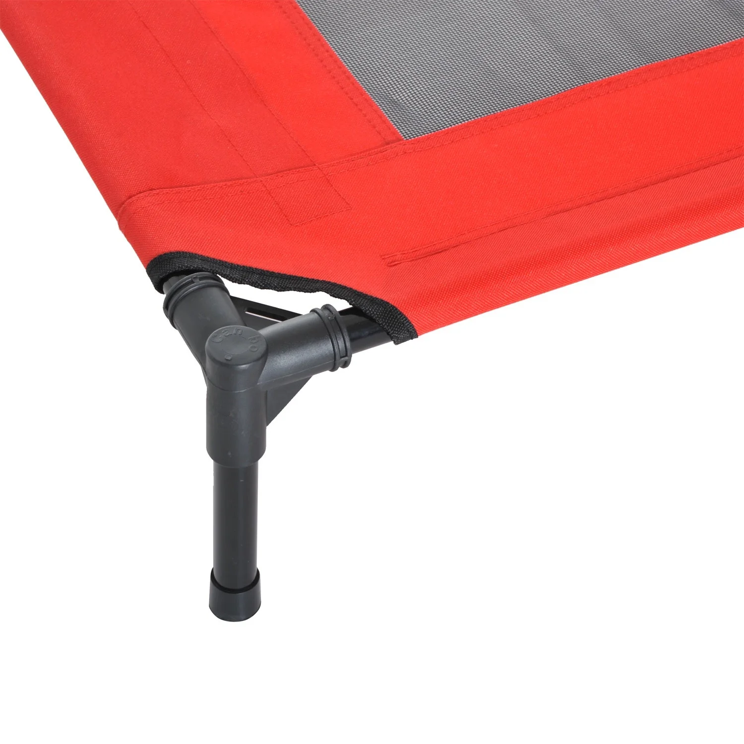 Pawhut Medium Elevated Pet Bed 76Lx61Wx18H cm-Black/Red - Image 7