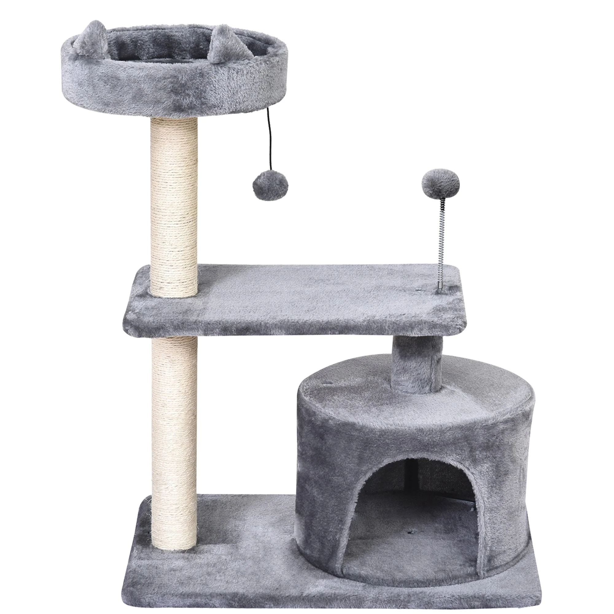 PawHut Mult Level Cat Tree for Indoor Cats with Scratching Post Bed Condo Perch - Image 8