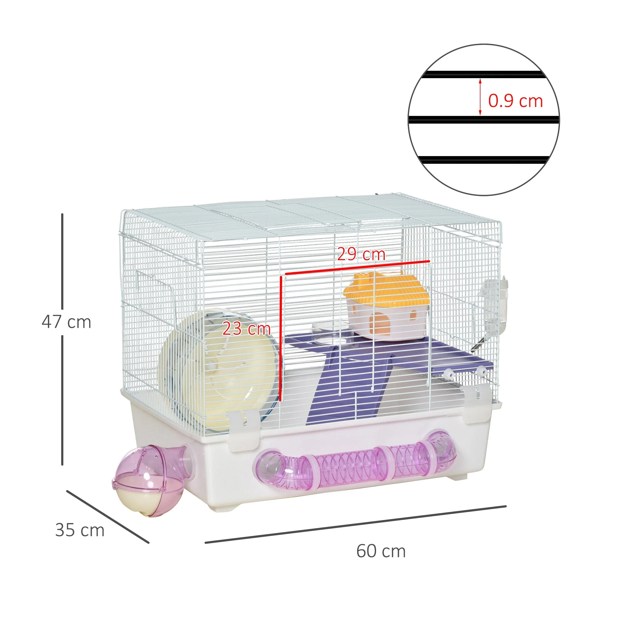 PawHut Multi-storey Hamster Cage - Image 2