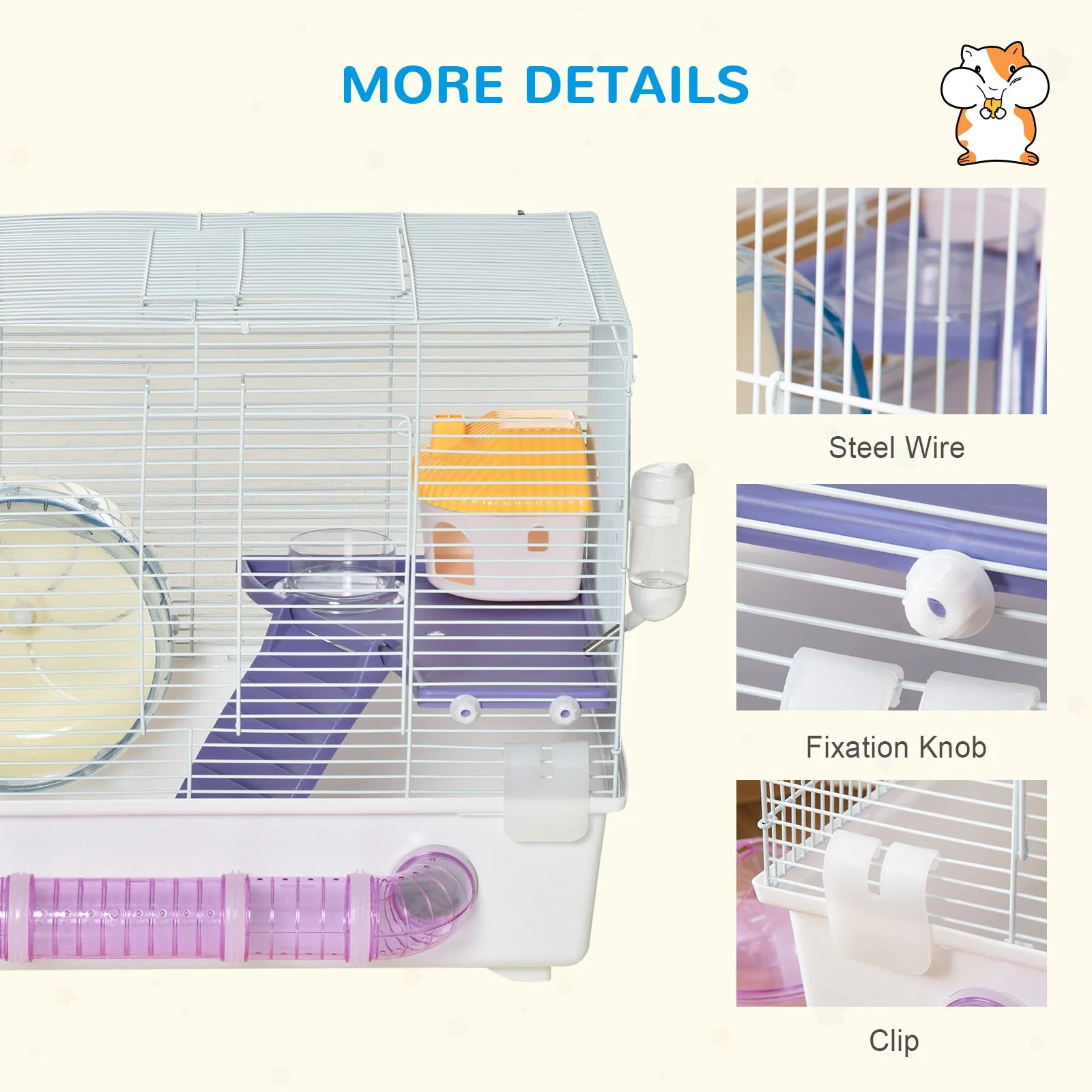 PawHut Multi-storey Hamster Cage - Image 4