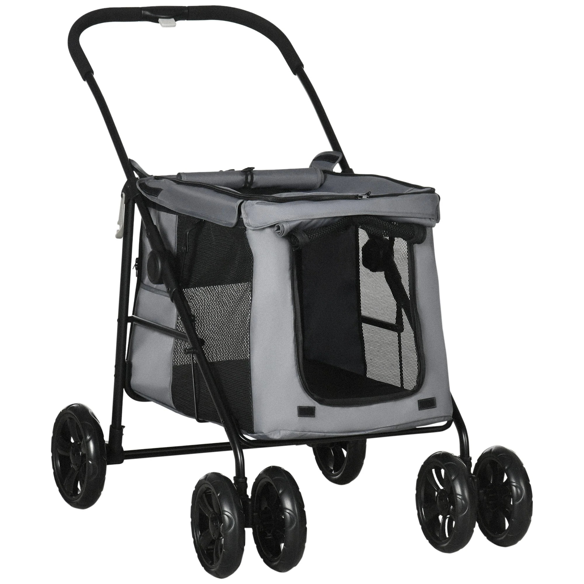 PawHut One-Click Foldable Pet Stroller - Image 5