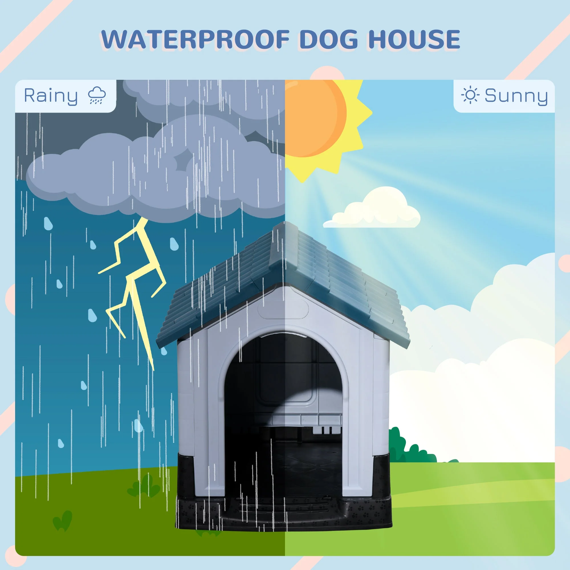 PawHut Outside Dog Kennel House - Image 4