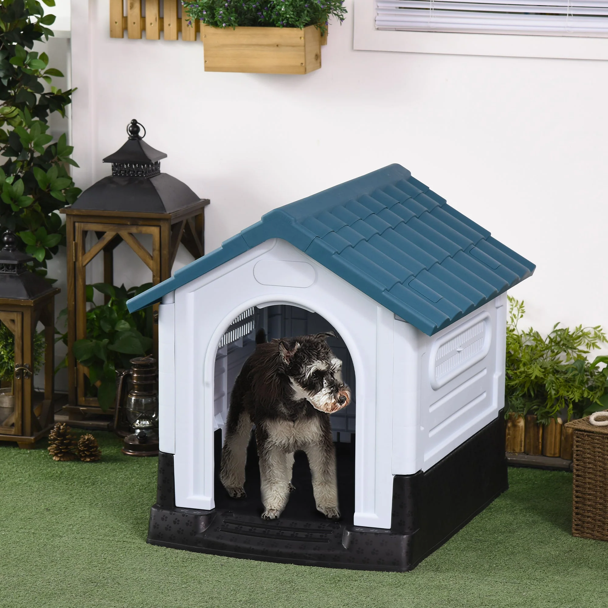 PawHut Outside Dog Kennel House - Image 5