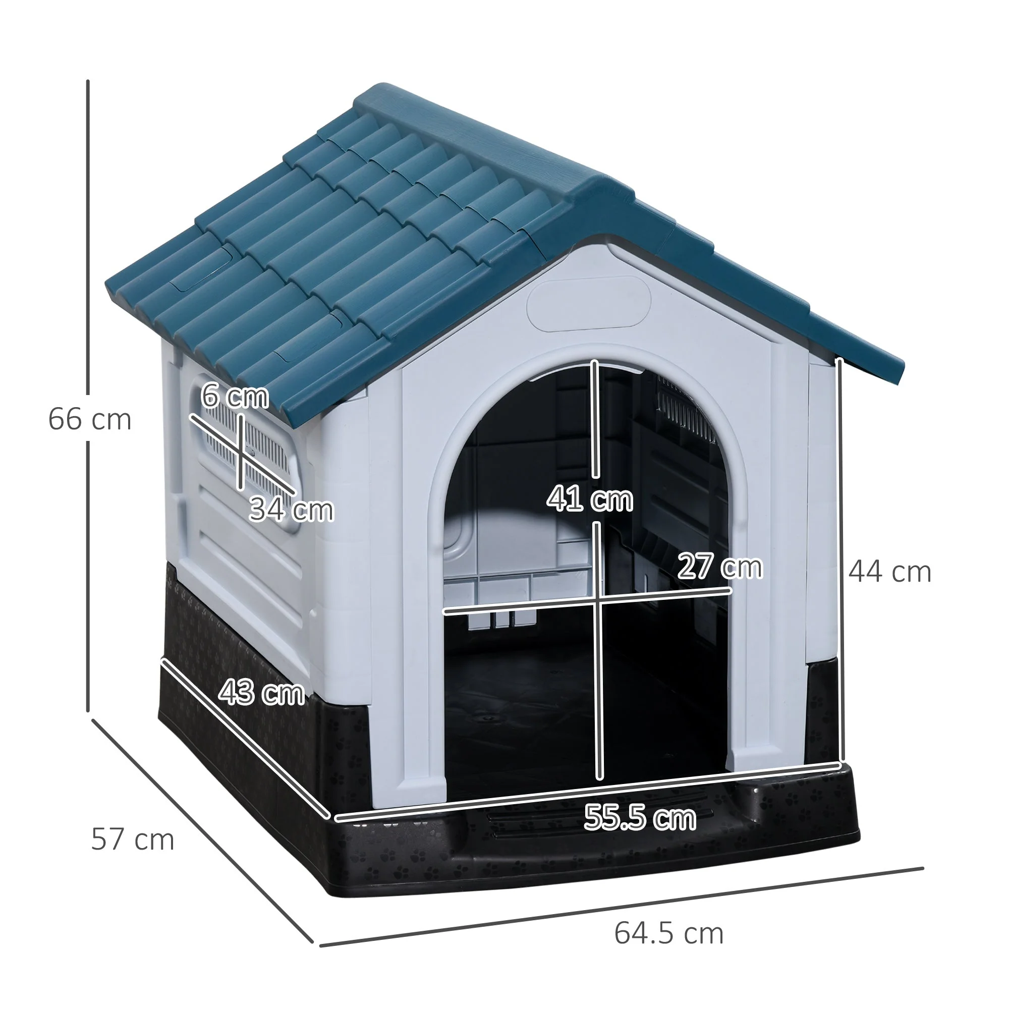 PawHut Outside Dog Kennel House - Image 6