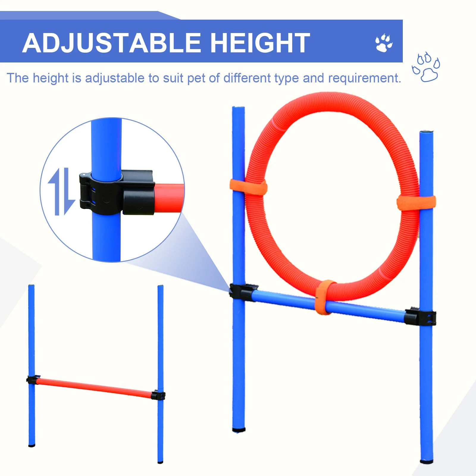 PawHut Pet Agility Training Puppy Training Adjustable Set - Image 5