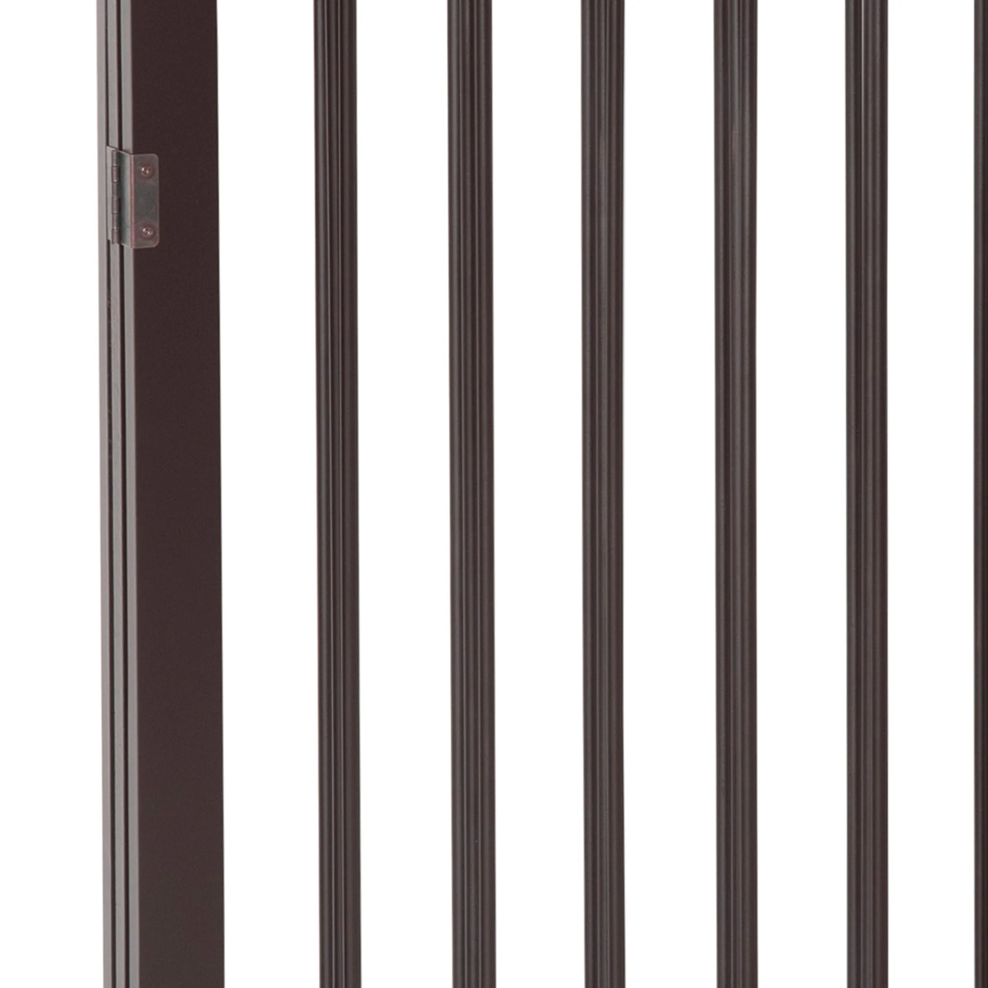 PawHut Pet Gate 160L1.2D76H cm Free Standing Folding Pet/Child Safety Fence-Dark Brown - Image 2