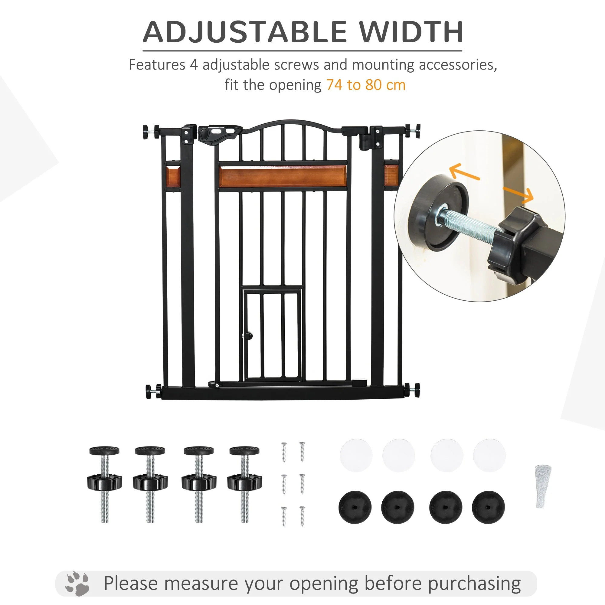 PawHut Pet Gate Safety Gate - Image 7