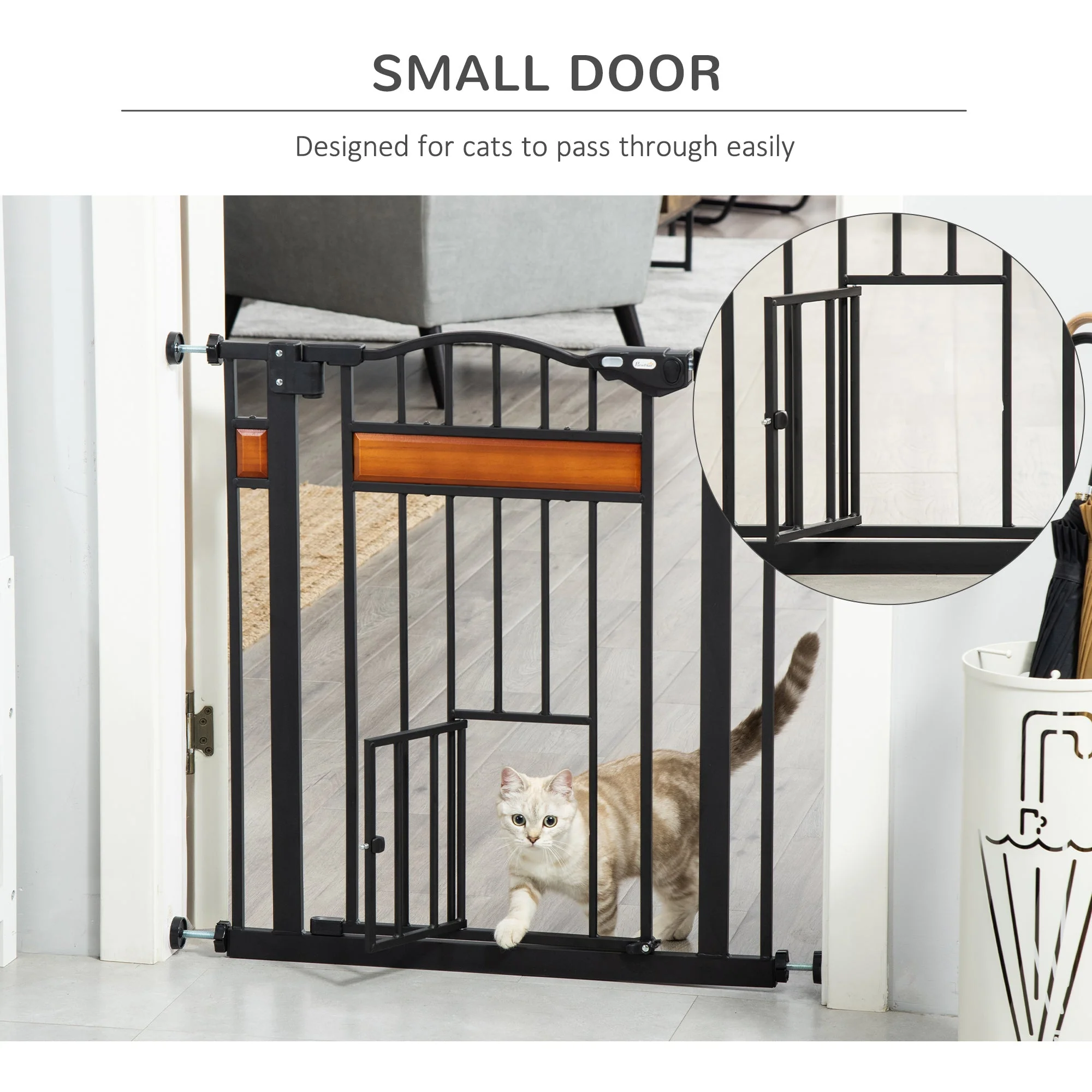 PawHut Pet Gate Safety Gate - Image 8
