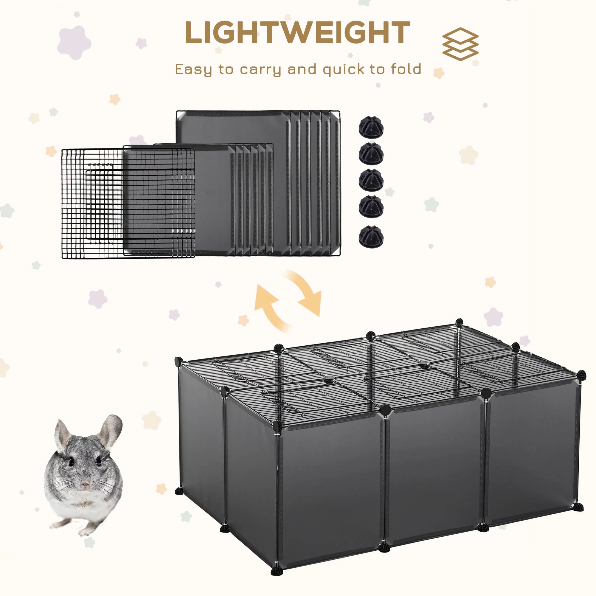 PawHut Pet Playpen with Door - Image 6
